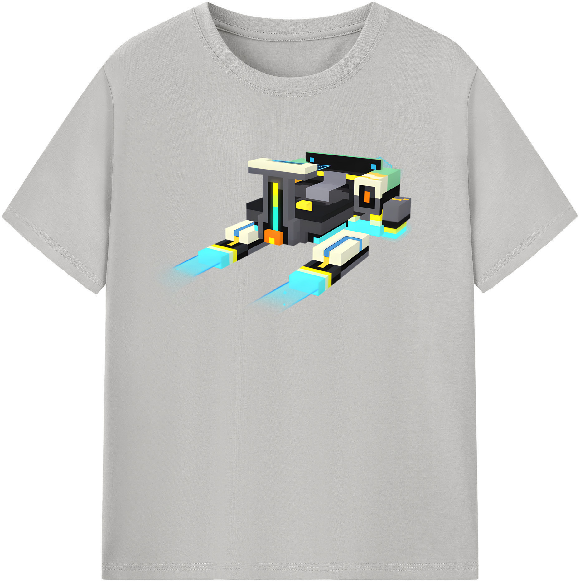 （画像用） マインクラフト ブロックの世界 Minecraft MC Block world レディースカジュアルプリントTシャツ（綿100％）