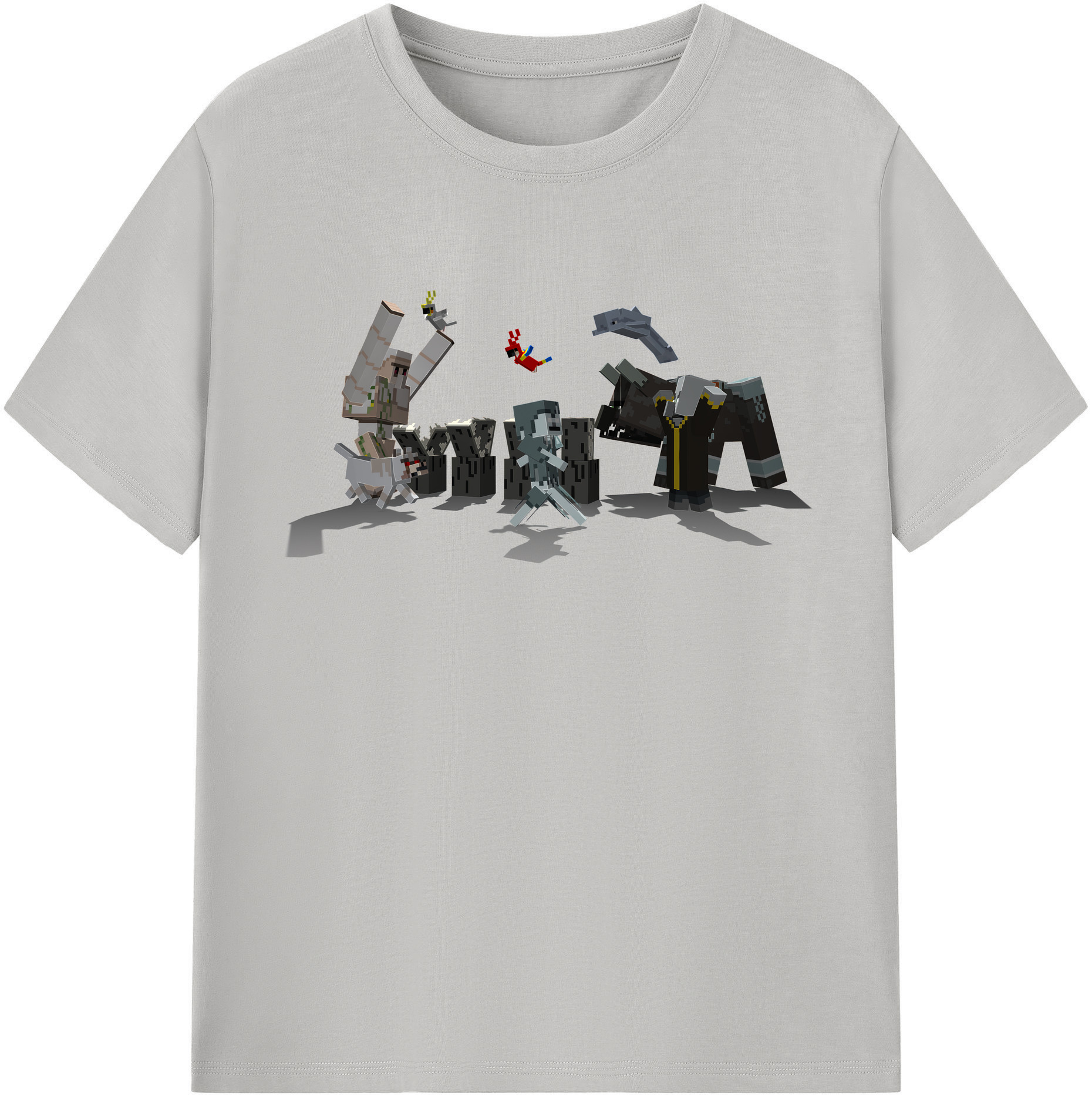 （画像用） マインクラフト ブロックの世界 Minecraft MC Block world レディースカジュアルプリントTシャツ（綿100％）