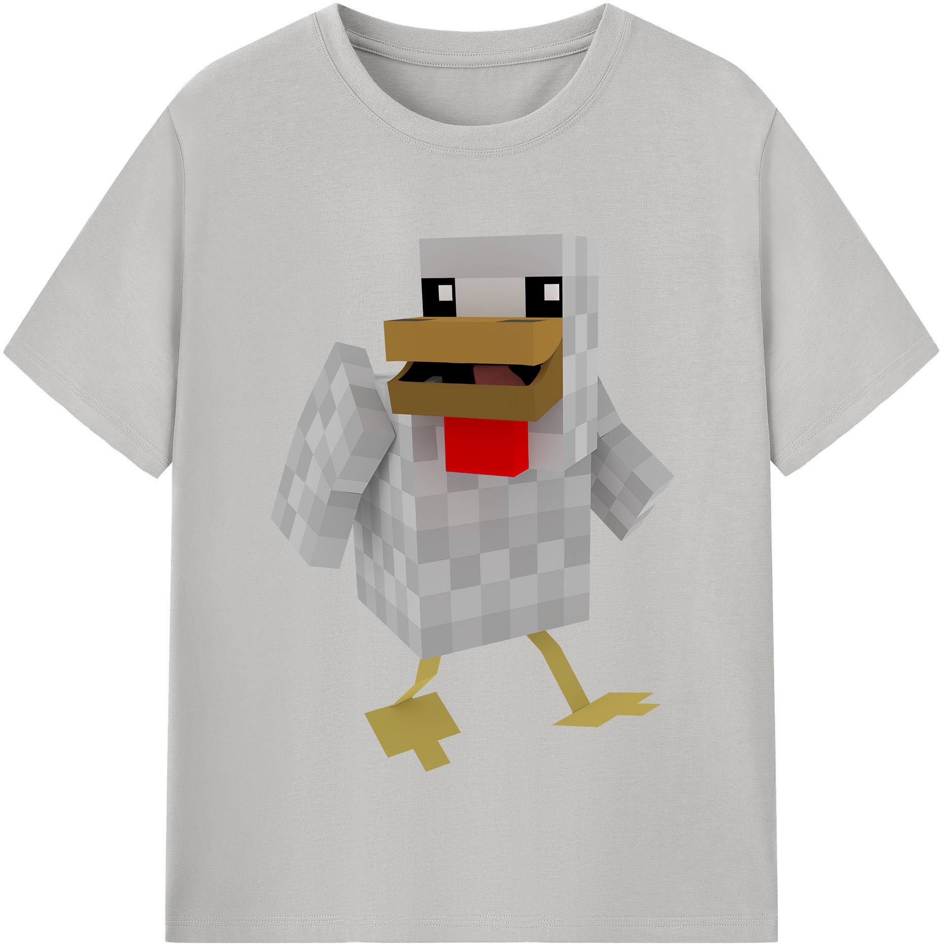 （画像用） マインクラフト ブロックの世界 Minecraft MC Block world レディースカジュアルプリントTシャツ（綿100％）