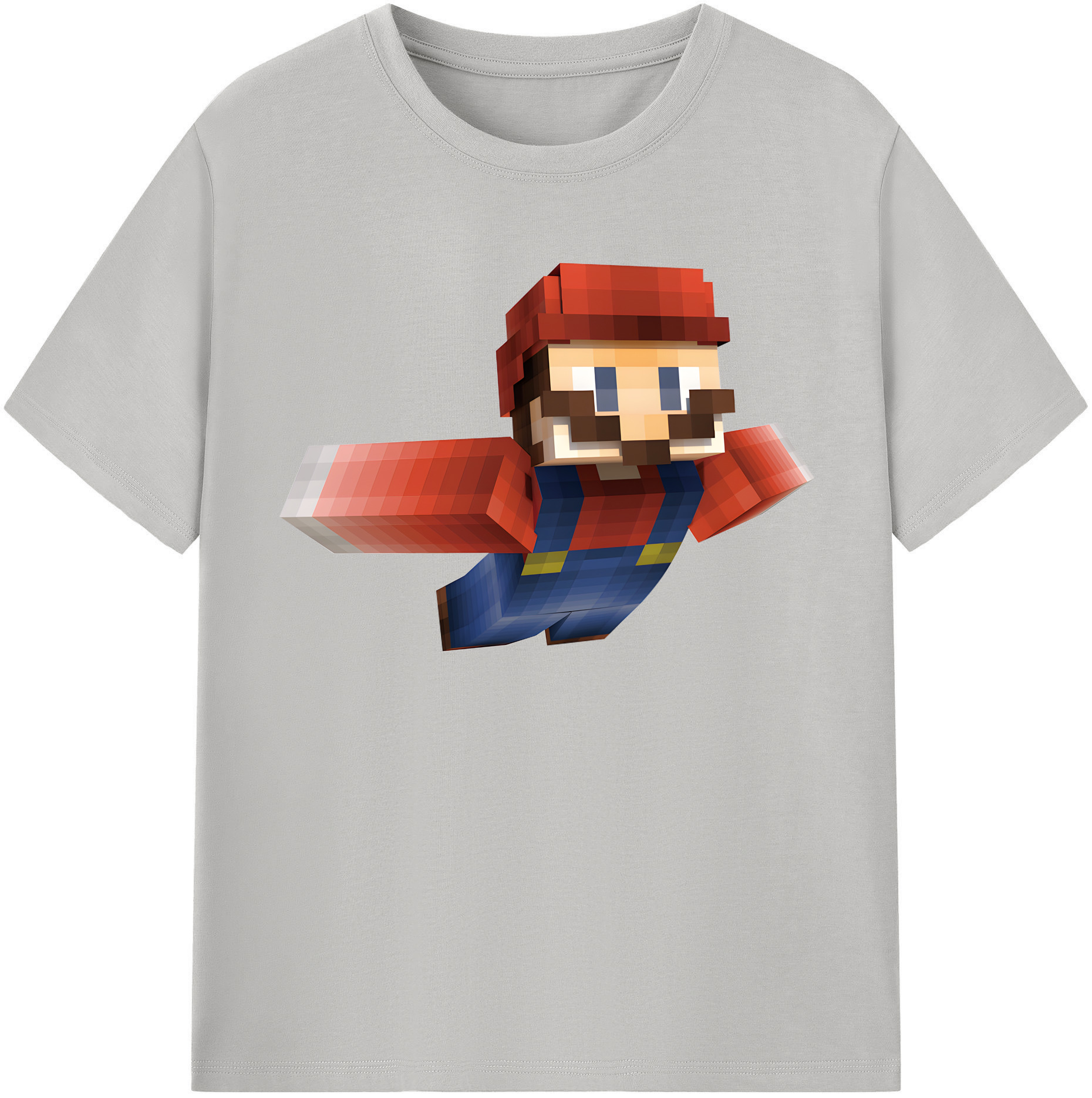 （画像用） マインクラフト ブロックの世界 Minecraft MC Block world レディースカジュアルプリントTシャツ（綿100％）