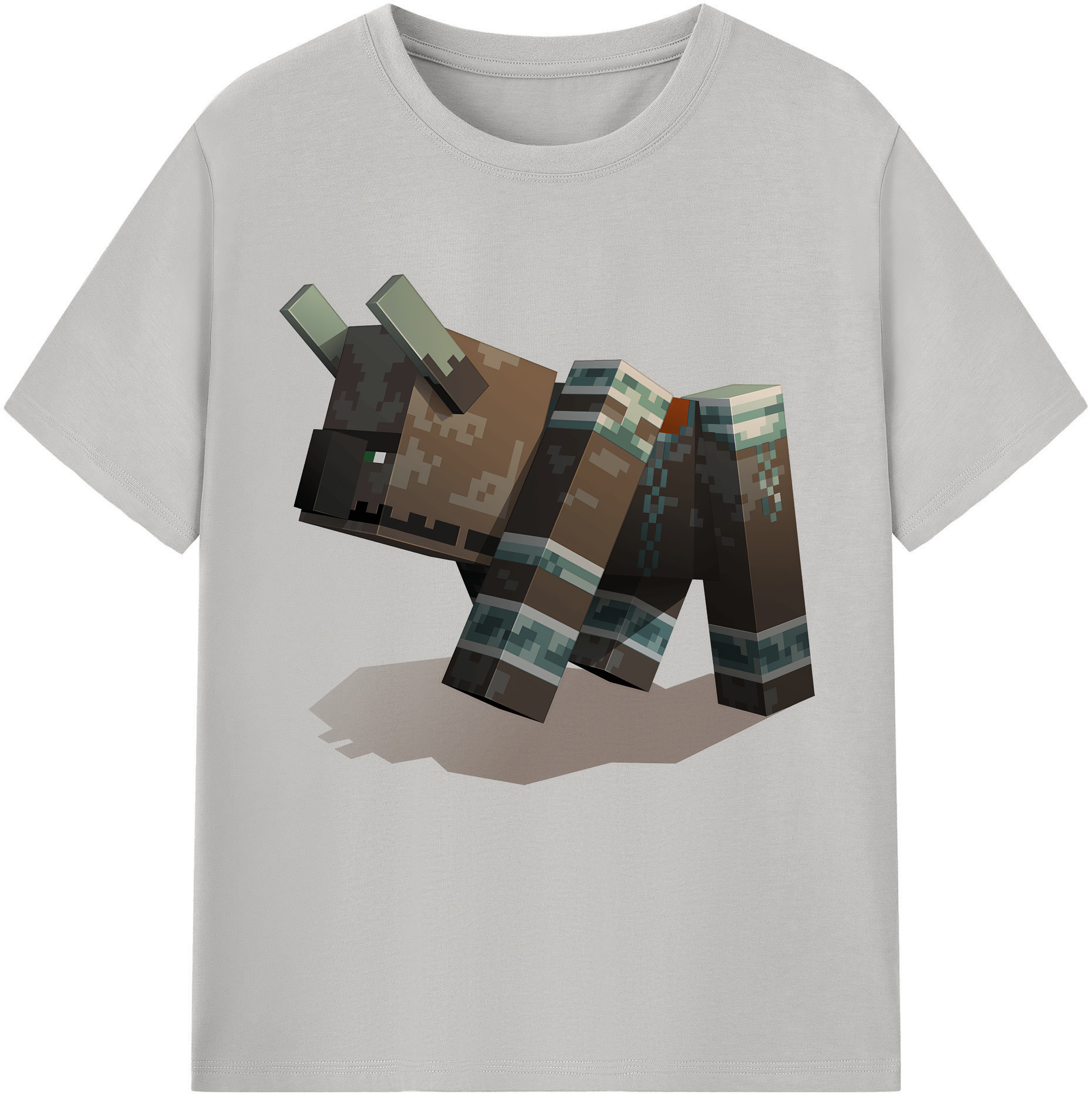 （画像用） マインクラフト ブロックの世界 Minecraft MC Block world レディースカジュアルプリントTシャツ（綿100％）