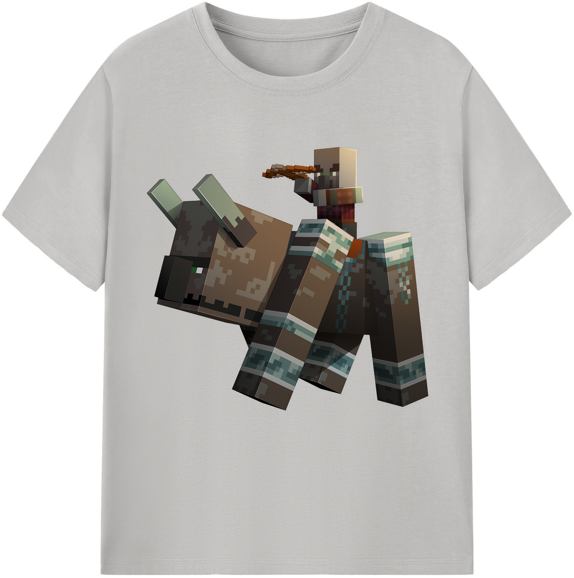 （画像用） マインクラフト ブロックの世界 Minecraft MC Block world レディースカジュアルプリントTシャツ（綿100％）