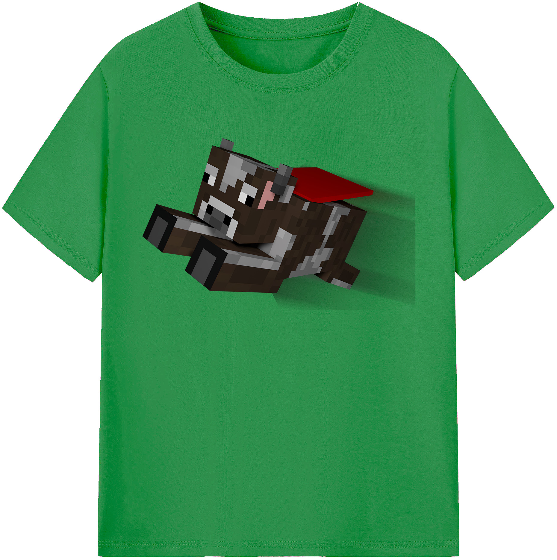 （画像用） マインクラフト ブロックの世界 Minecraft MC Block world レディースカジュアルプリントTシャツ（綿100％）
