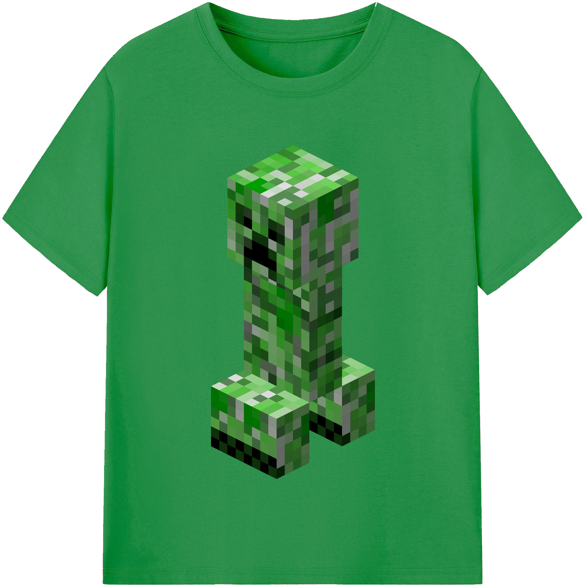 （画像用） マインクラフト ブロックの世界 Minecraft MC Block world レディースカジュアルプリントTシャツ（綿100％）