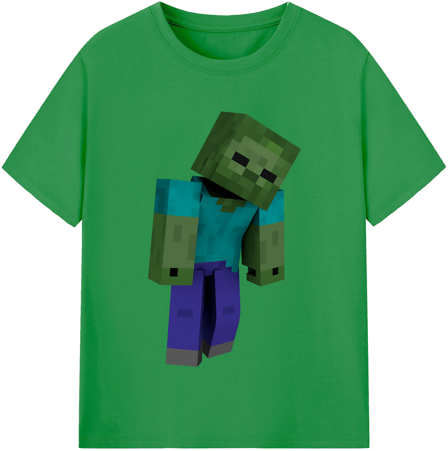（画像用） マインクラフト ブロックの世界 Minecraft MC Block world レディースカジュアルプリントTシャツ（綿100％）