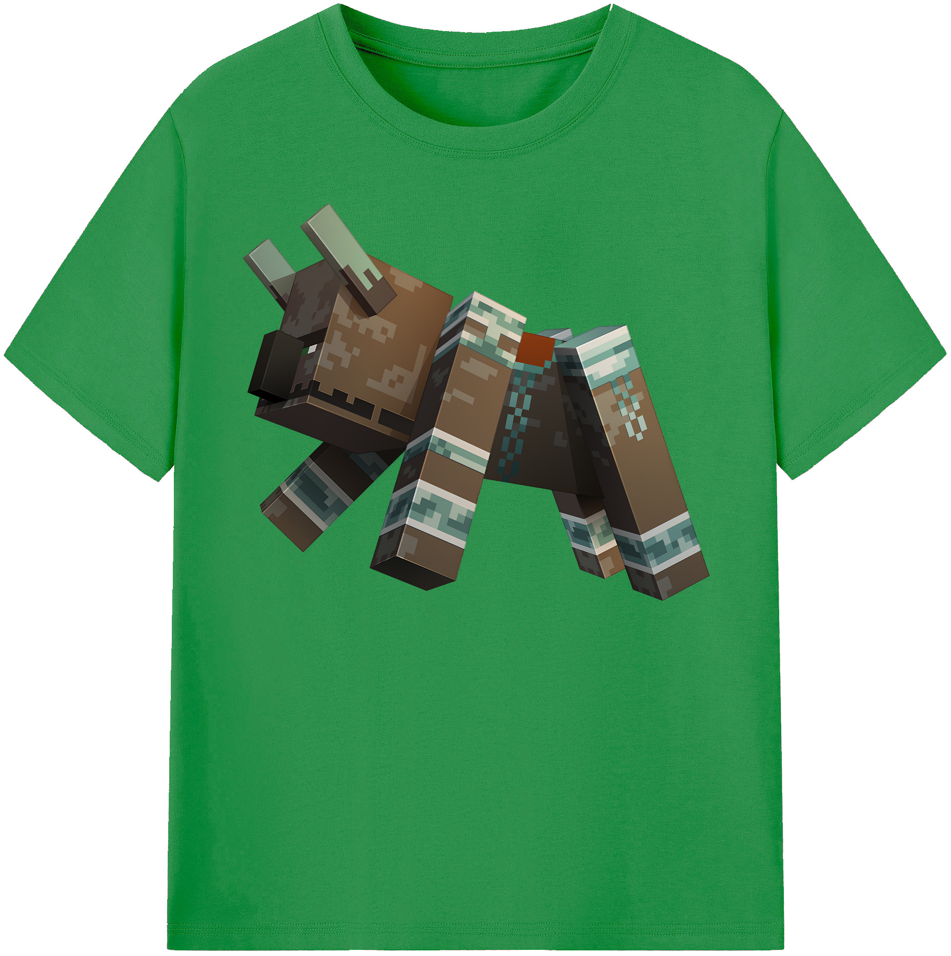 （画像用） マインクラフト ブロックの世界 Minecraft MC Block world レディースカジュアルプリントTシャツ（綿100％）