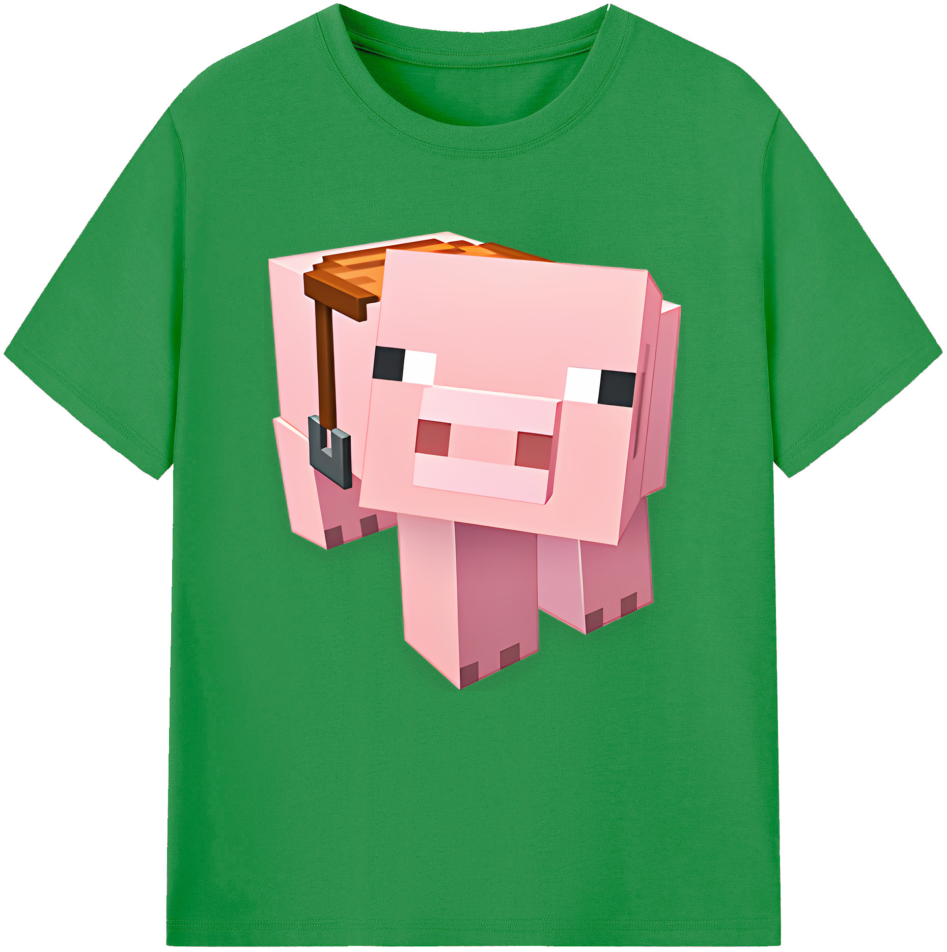 （画像用） マインクラフト ブロックの世界 Minecraft MC Block world レディースカジュアルプリントTシャツ（綿100％）