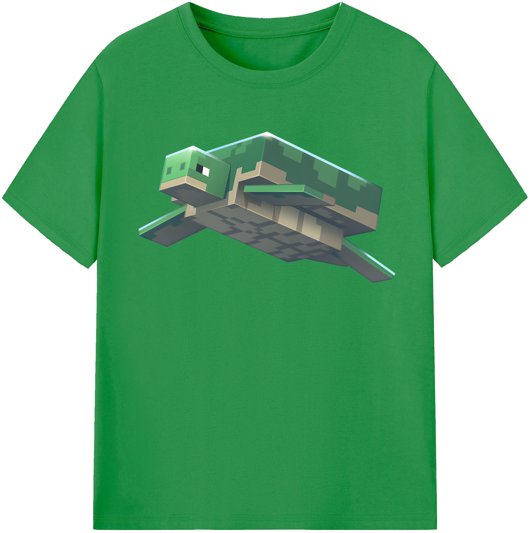 （画像用） マインクラフト ブロックの世界 Minecraft MC Block world レディースカジュアルプリントTシャツ（綿100％）