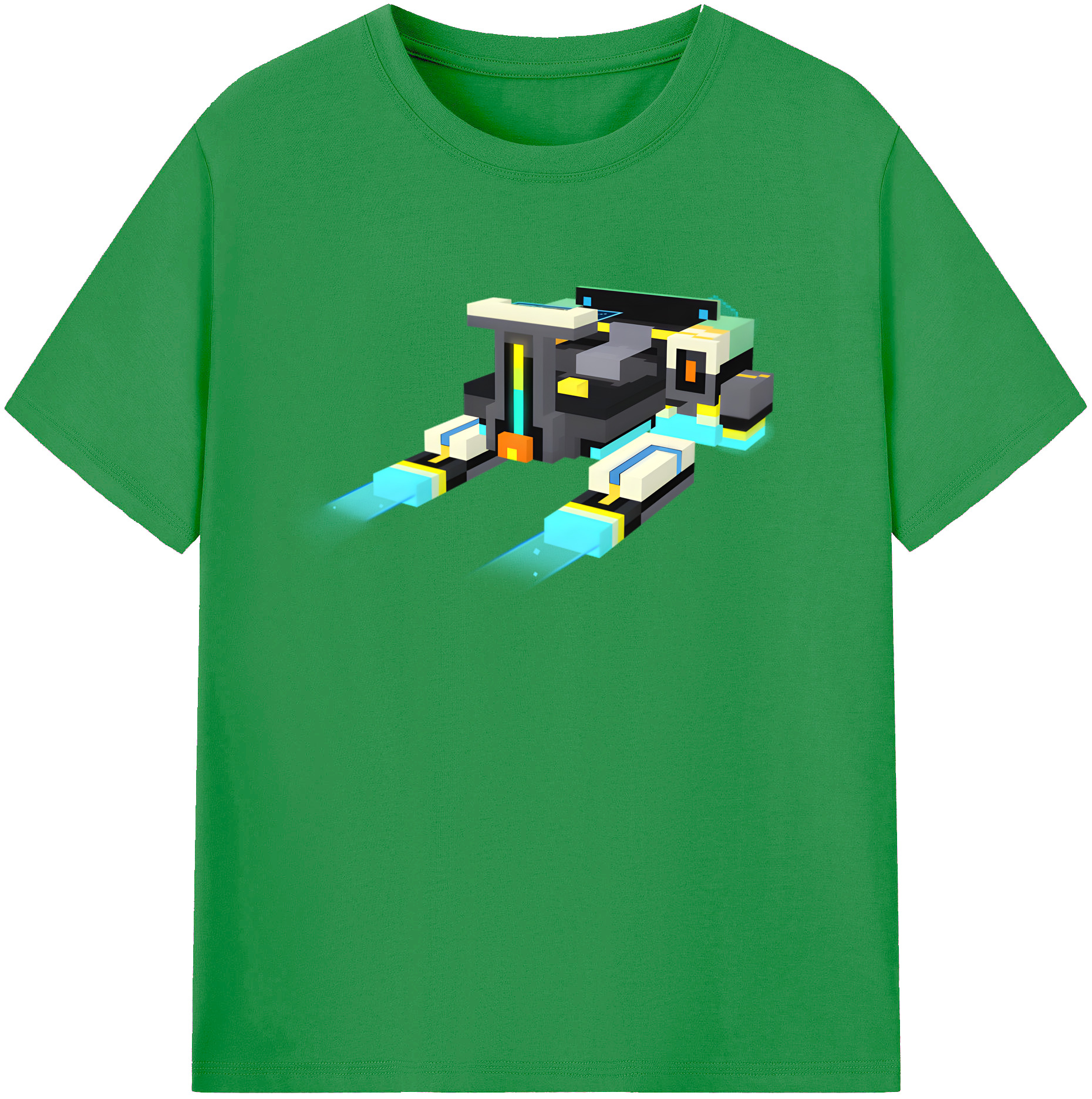 （画像用） マインクラフト ブロックの世界 Minecraft MC Block world レディースカジュアルプリントTシャツ（綿100％）
