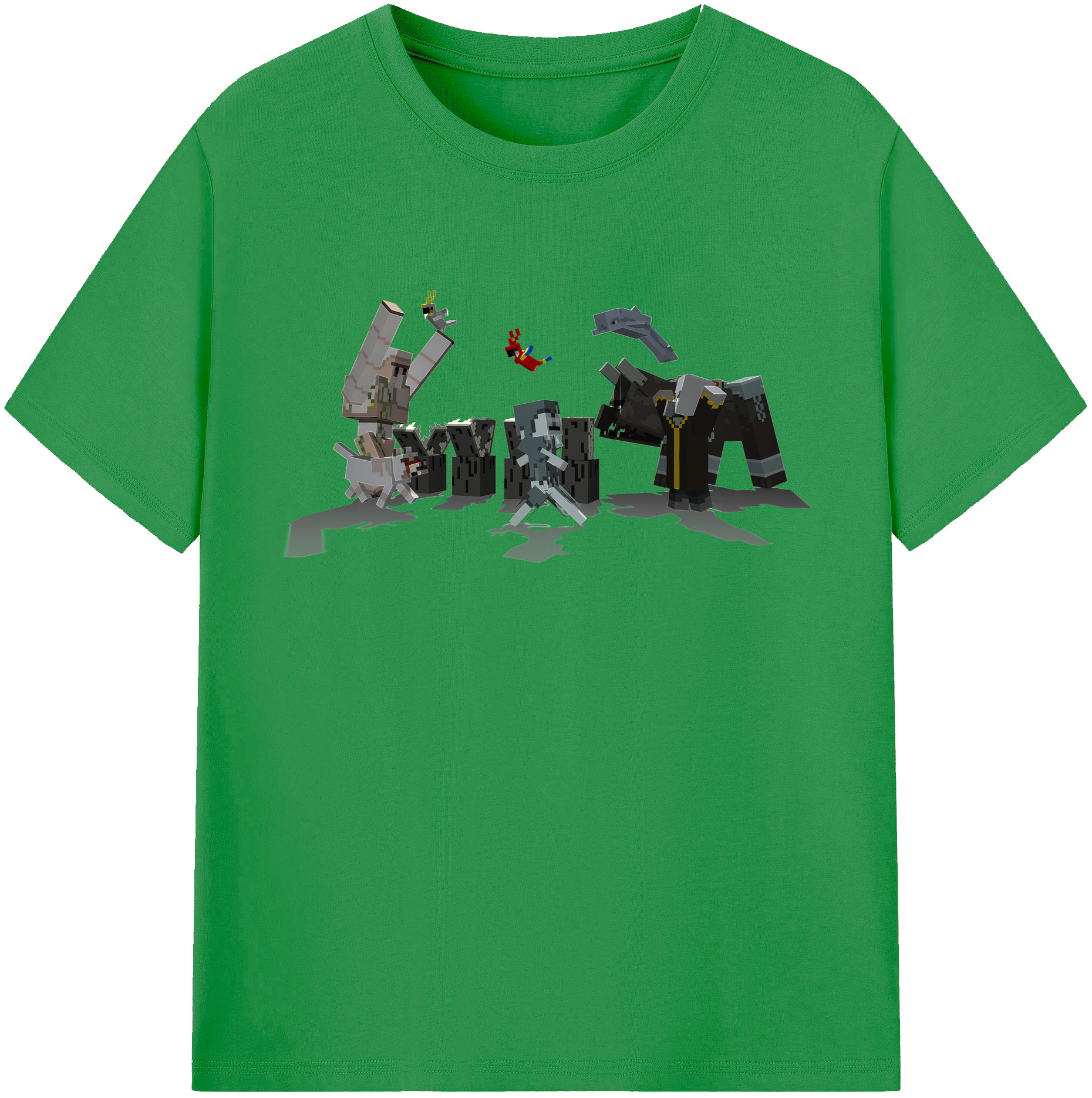 （画像用） マインクラフト ブロックの世界 Minecraft MC Block world レディースカジュアルプリントTシャツ（綿100％）