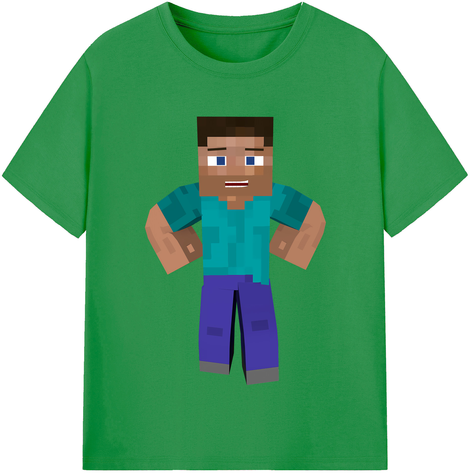 （画像用） マインクラフト ブロックの世界 Minecraft MC Block world レディースカジュアルプリントTシャツ（綿100％）