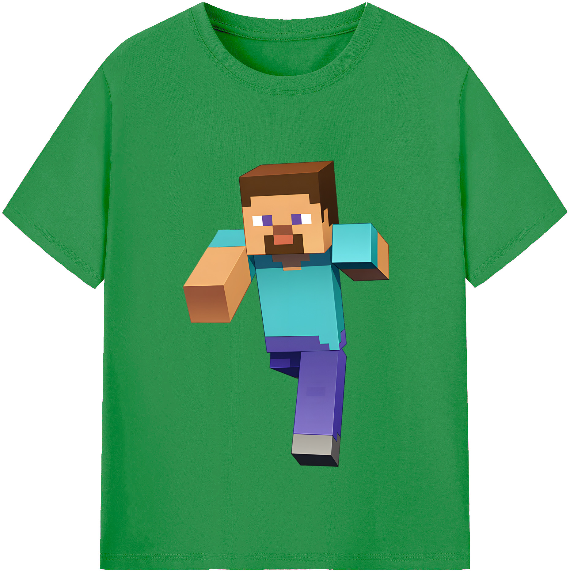 （画像用） マインクラフト ブロックの世界 Minecraft MC Block world レディースカジュアルプリントTシャツ（綿100％）