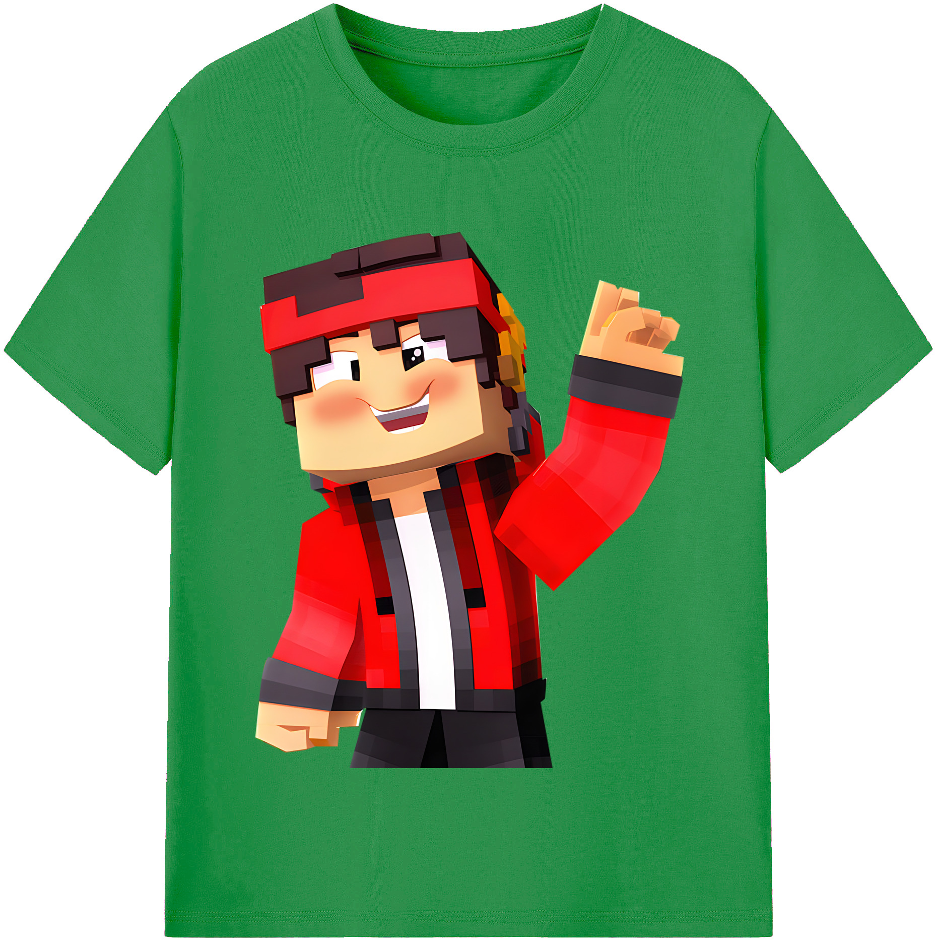 （画像用） マインクラフト ブロックの世界 Minecraft MC Block world レディースカジュアルプリントTシャツ（綿100％）