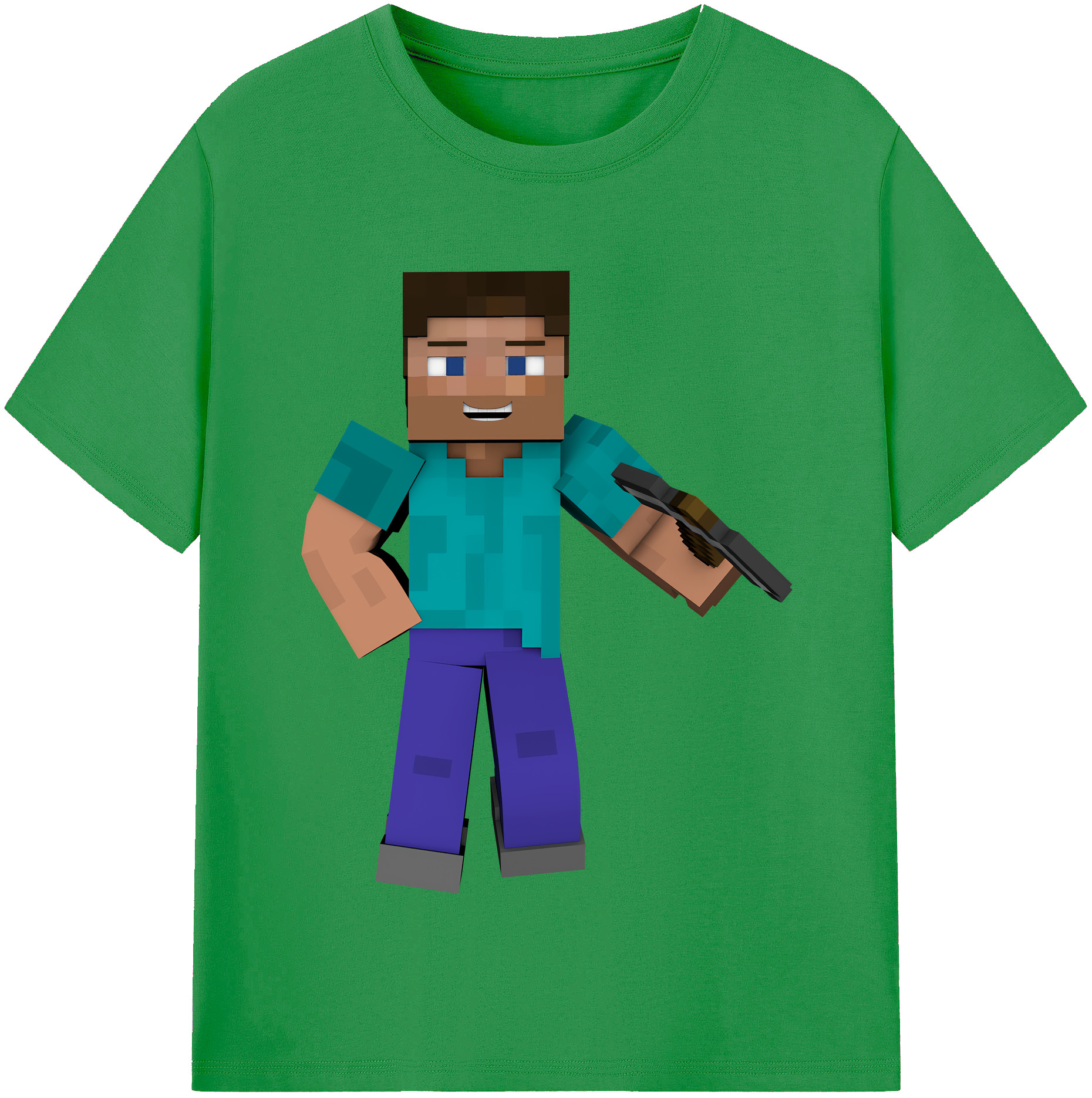 （画像用） マインクラフト ブロックの世界 Minecraft MC Block world レディースカジュアルプリントTシャツ（綿100％）