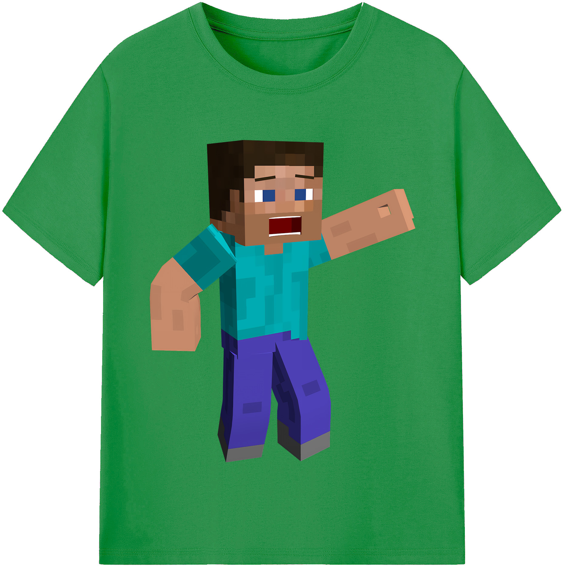 （画像用） マインクラフト ブロックの世界 Minecraft MC Block world レディースカジュアルプリントTシャツ（綿100％）