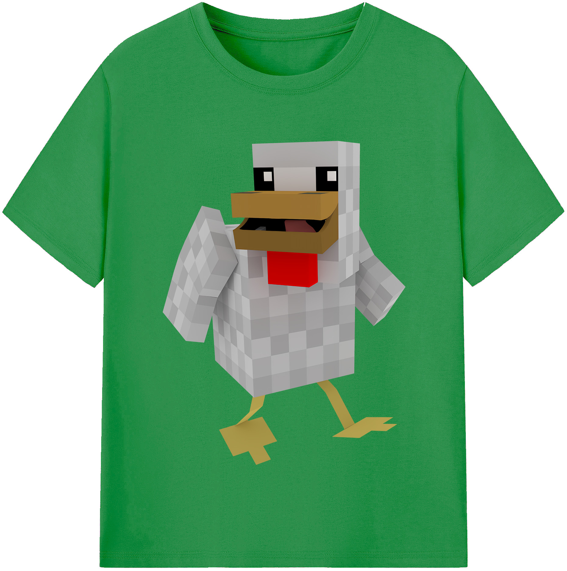 （画像用） マインクラフト ブロックの世界 Minecraft MC Block world レディースカジュアルプリントTシャツ（綿100％）