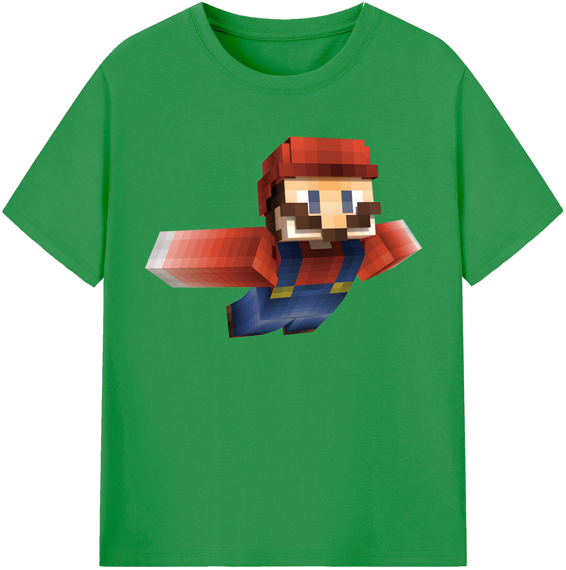 （画像用） マインクラフト ブロックの世界 Minecraft MC Block world レディースカジュアルプリントTシャツ（綿100％）