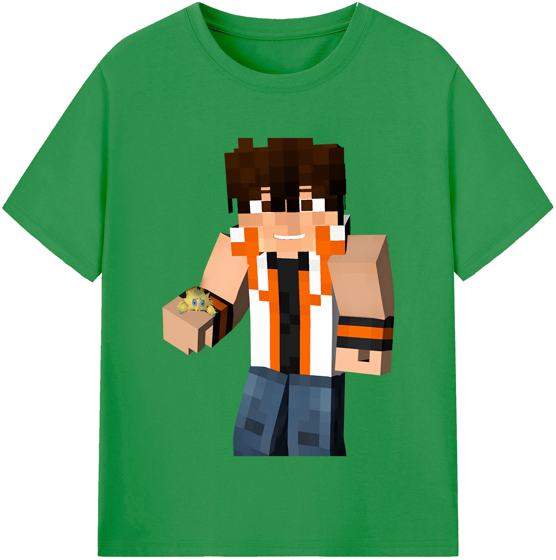 （画像用） マインクラフト ブロックの世界 Minecraft MC Block world レディースカジュアルプリントTシャツ（綿100％）