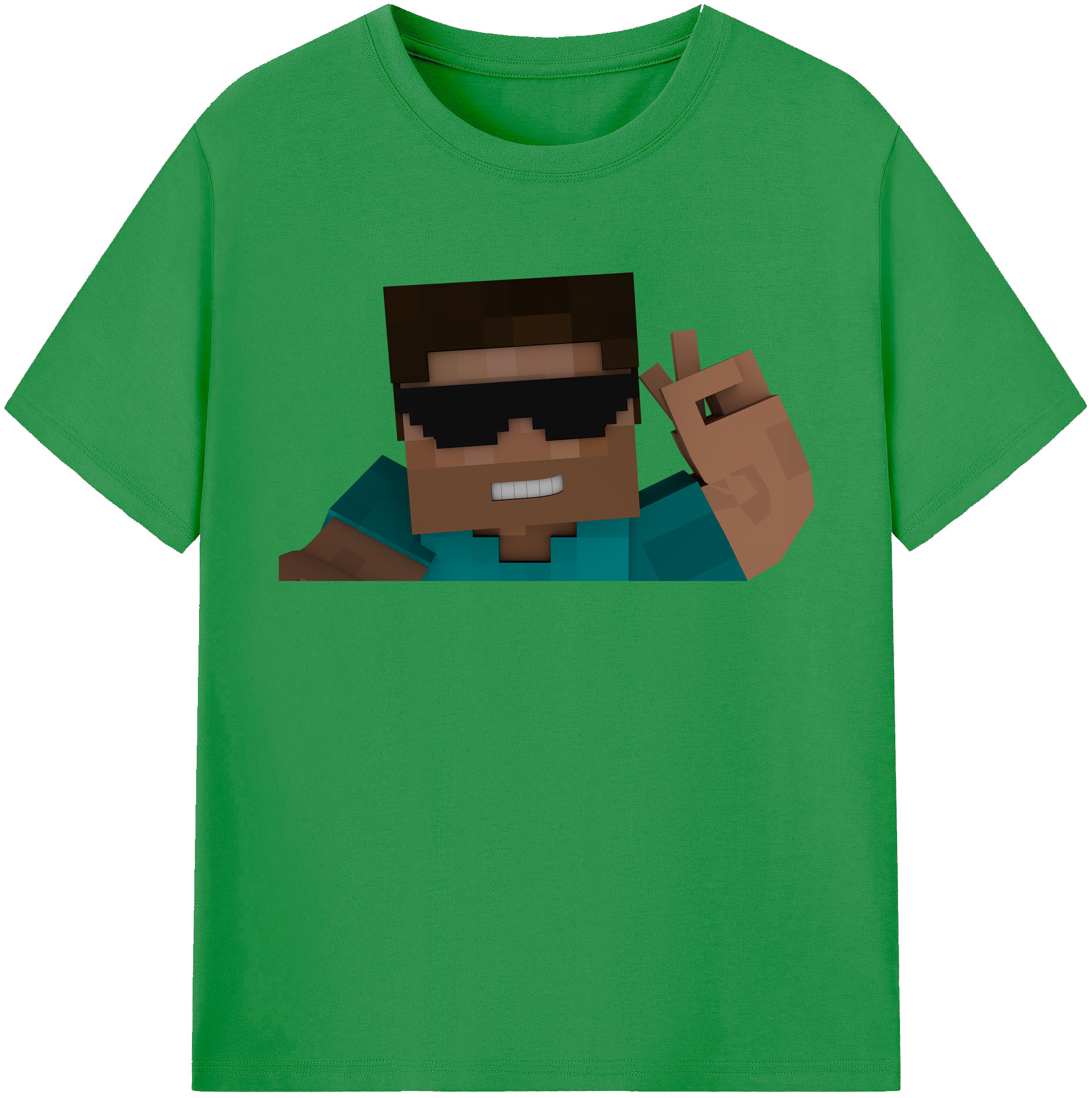 （画像用） マインクラフト ブロックの世界 Minecraft MC Block world レディースカジュアルプリントTシャツ（綿100％）