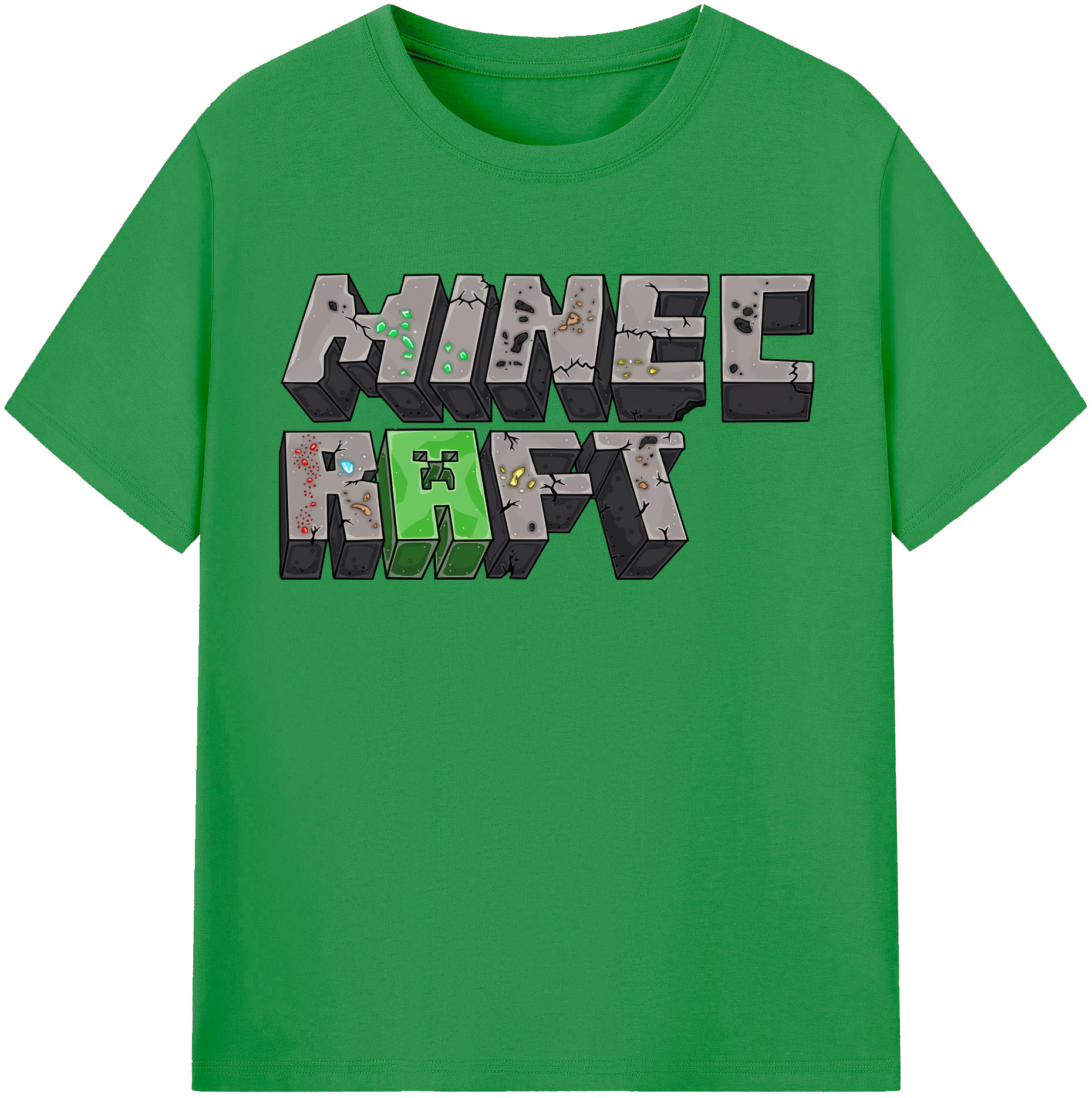（画像用） マインクラフト ブロックの世界 Minecraft MC Block world レディースカジュアルプリントTシャツ（綿100％）
