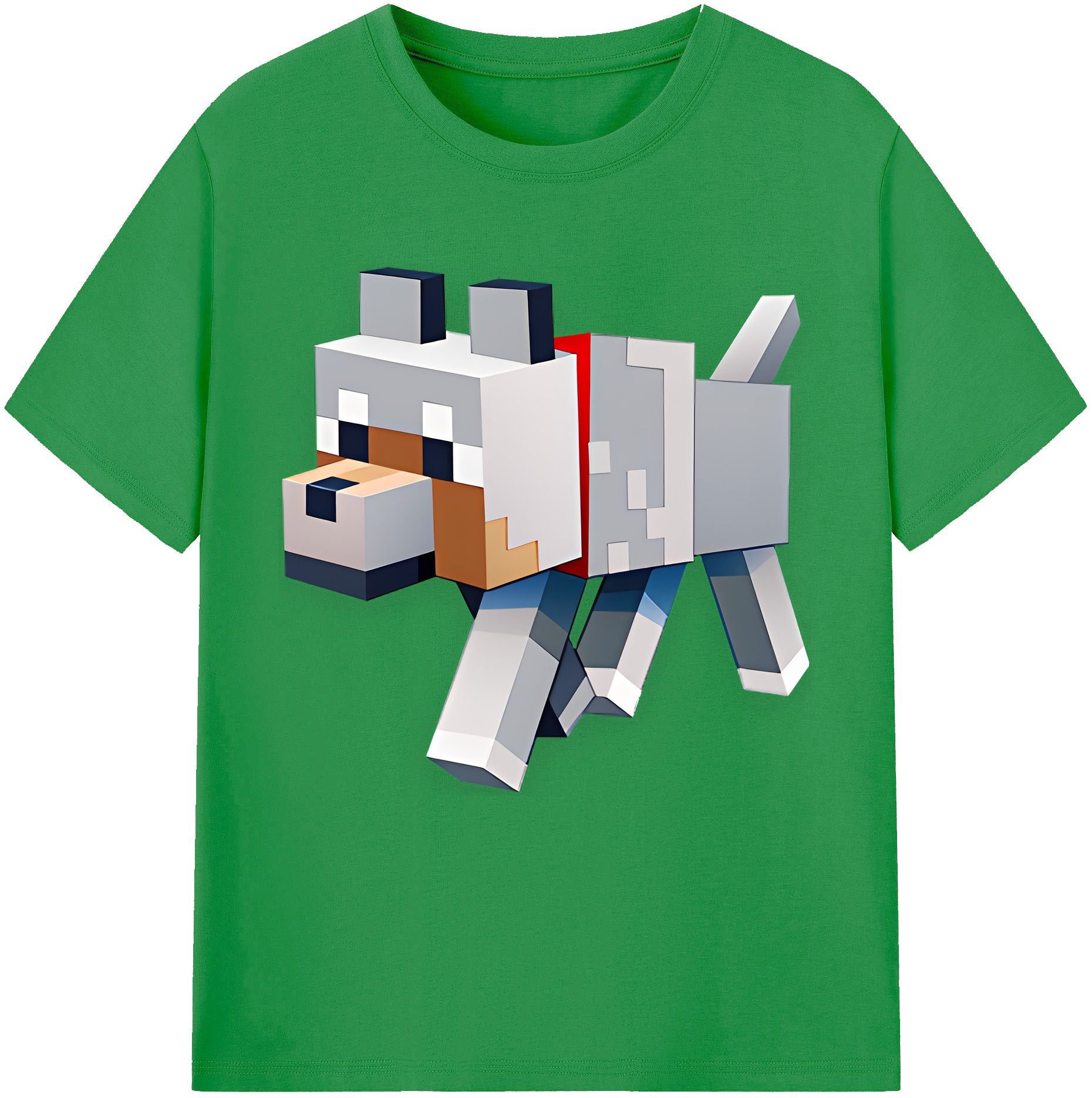 （画像用） マインクラフト ブロックの世界 Minecraft MC Block world レディースカジュアルプリントTシャツ（綿100％）