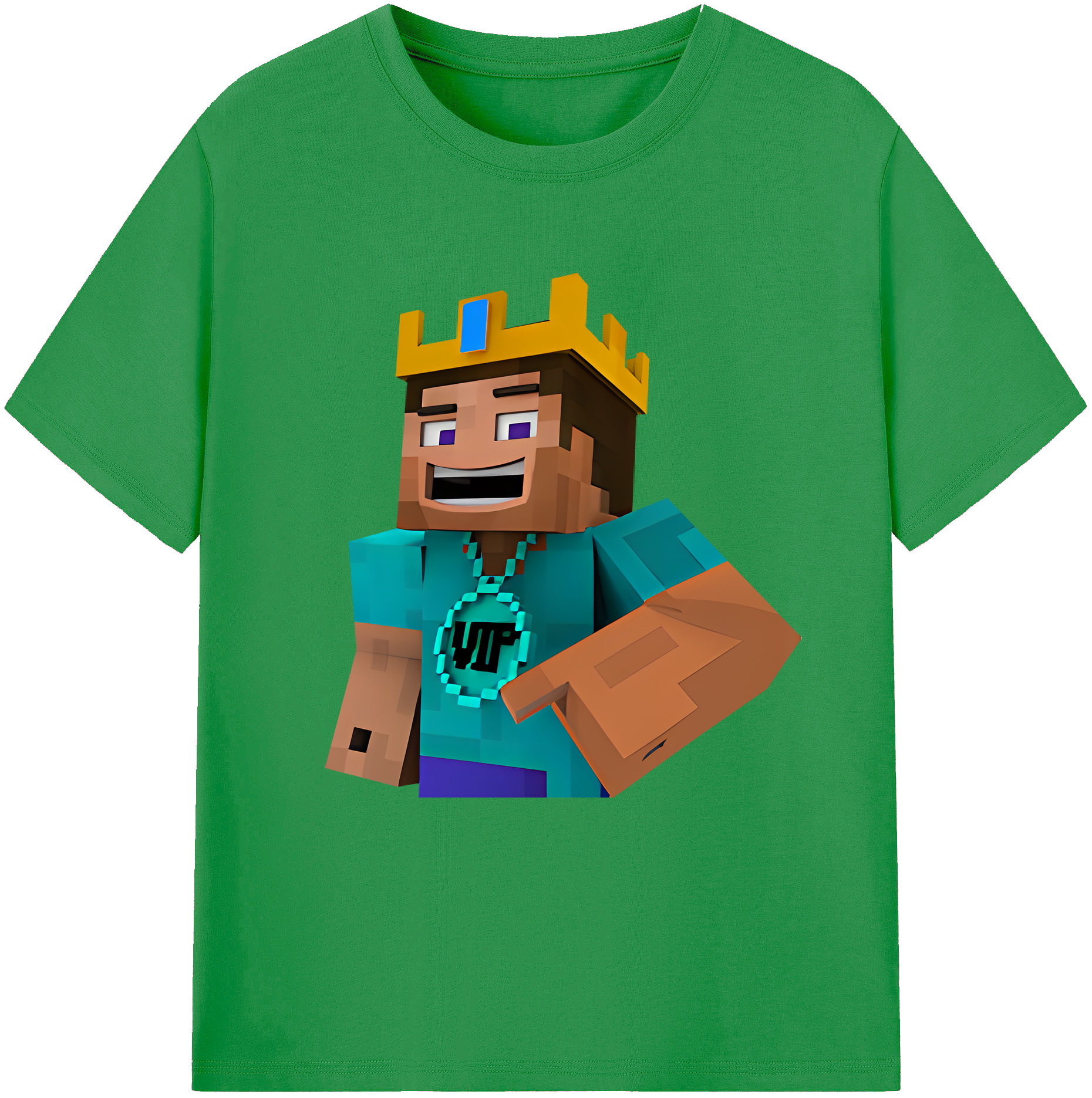 （画像用） マインクラフト ブロックの世界 Minecraft MC Block world レディースカジュアルプリントTシャツ（綿100％）