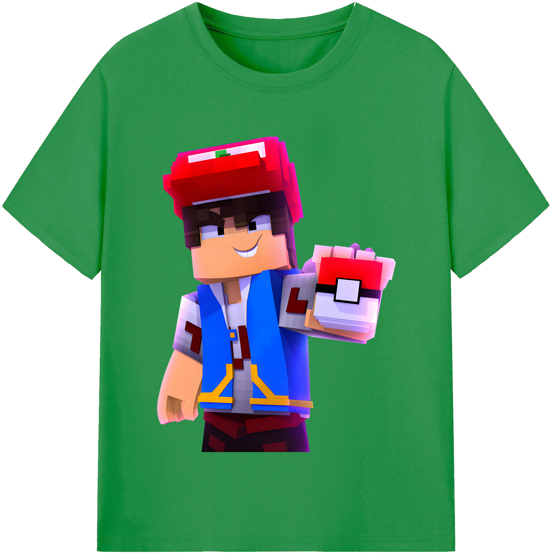 （画像用） マインクラフト ブロックの世界 Minecraft MC Block world レディースカジュアルプリントTシャツ（綿100％）