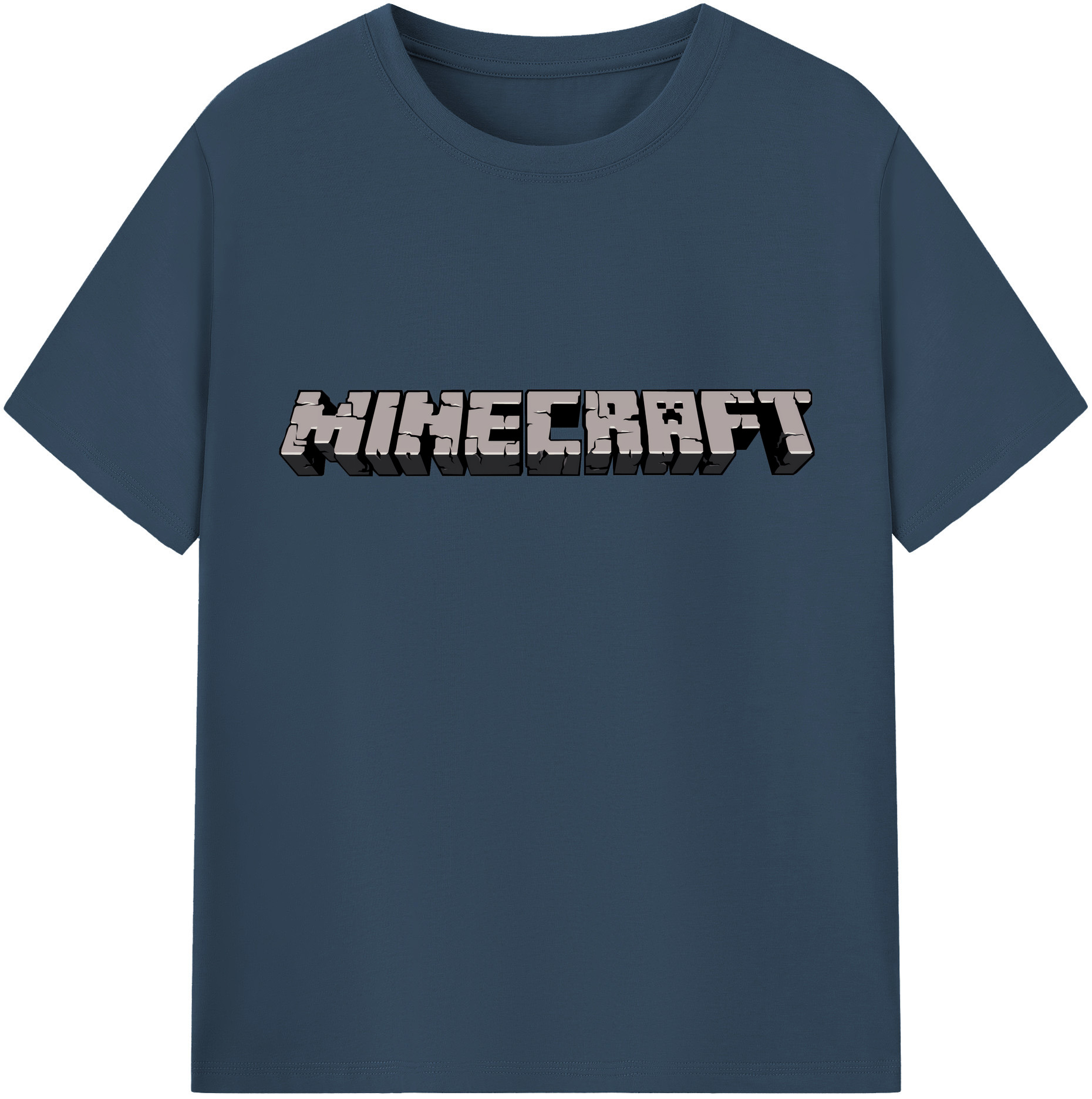 （画像用） マインクラフト ブロックの世界 Minecraft MC Block world レディースカジュアルプリントTシャツ（綿100％）