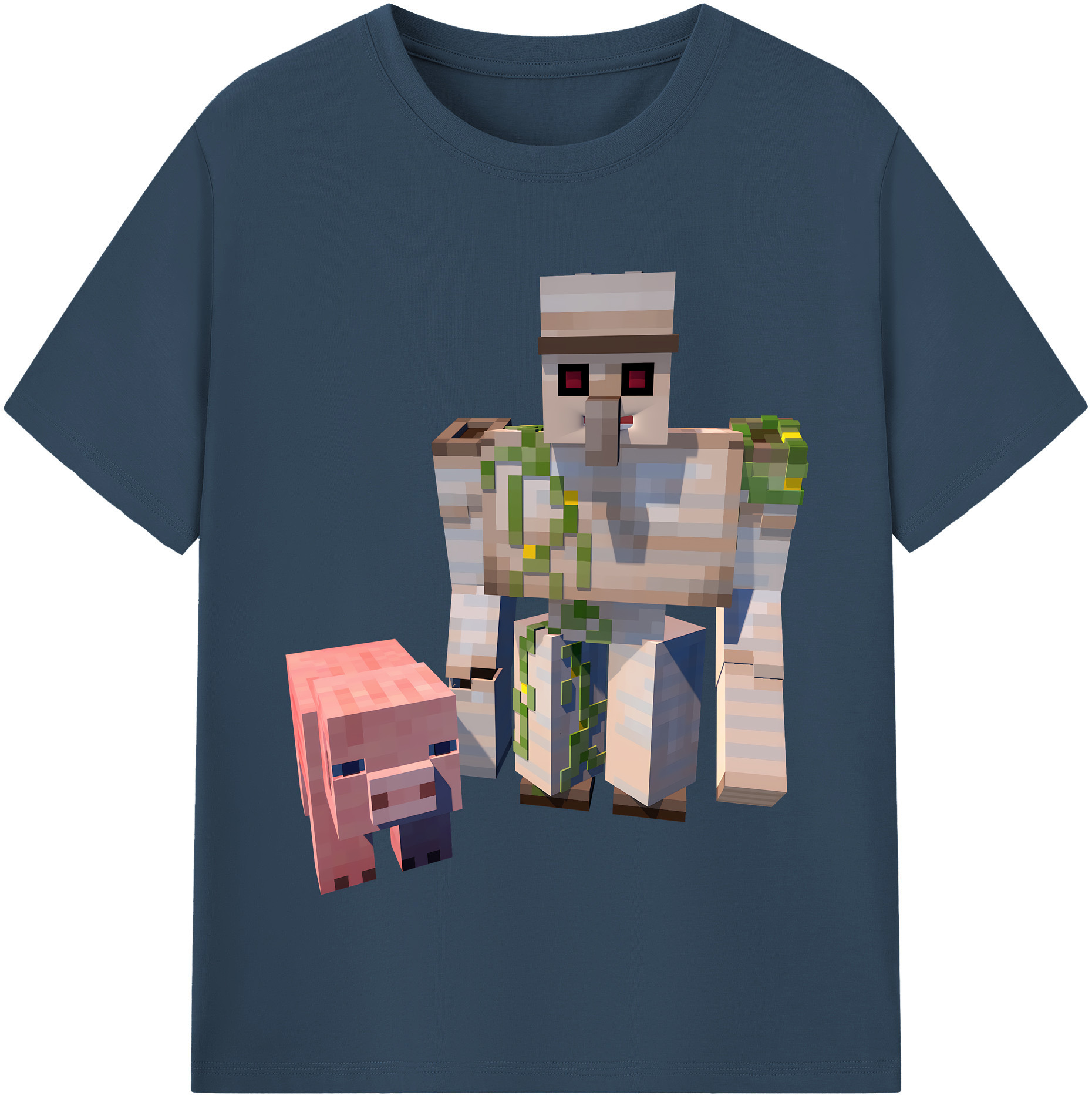 （画像用） マインクラフト ブロックの世界 Minecraft MC Block world レディースカジュアルプリントTシャツ（綿100％）