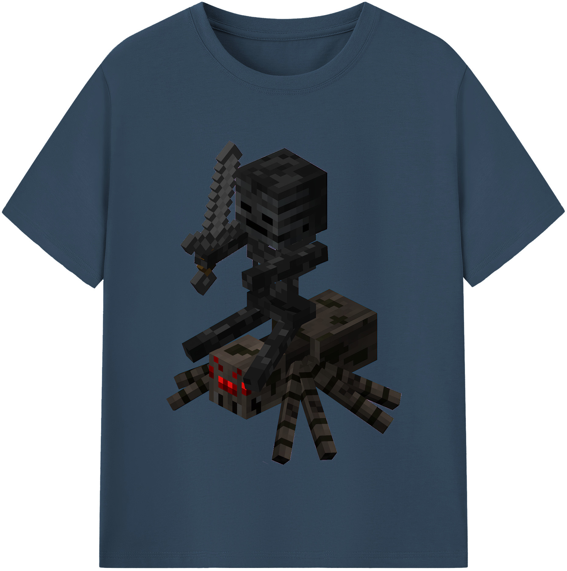 （画像用） マインクラフト ブロックの世界 Minecraft MC Block world レディースカジュアルプリントTシャツ（綿100％）