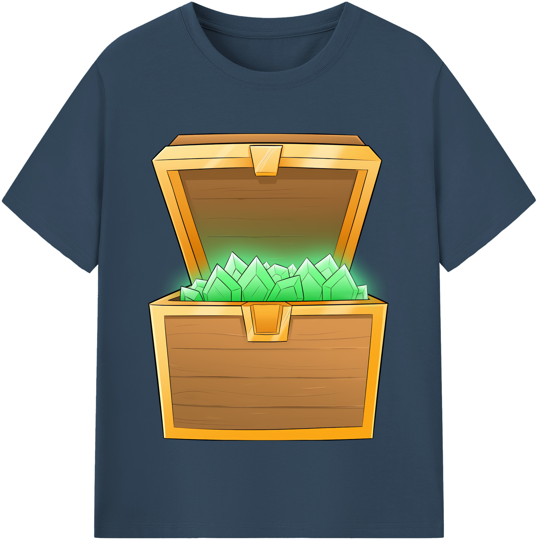 （画像用） マインクラフト ブロックの世界 Minecraft MC Block world レディースカジュアルプリントTシャツ（綿100％）