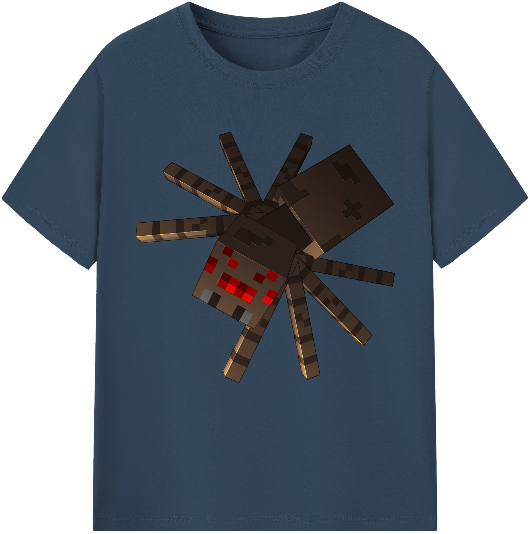（画像用） マインクラフト ブロックの世界 Minecraft MC Block world レディースカジュアルプリントTシャツ（綿100％）
