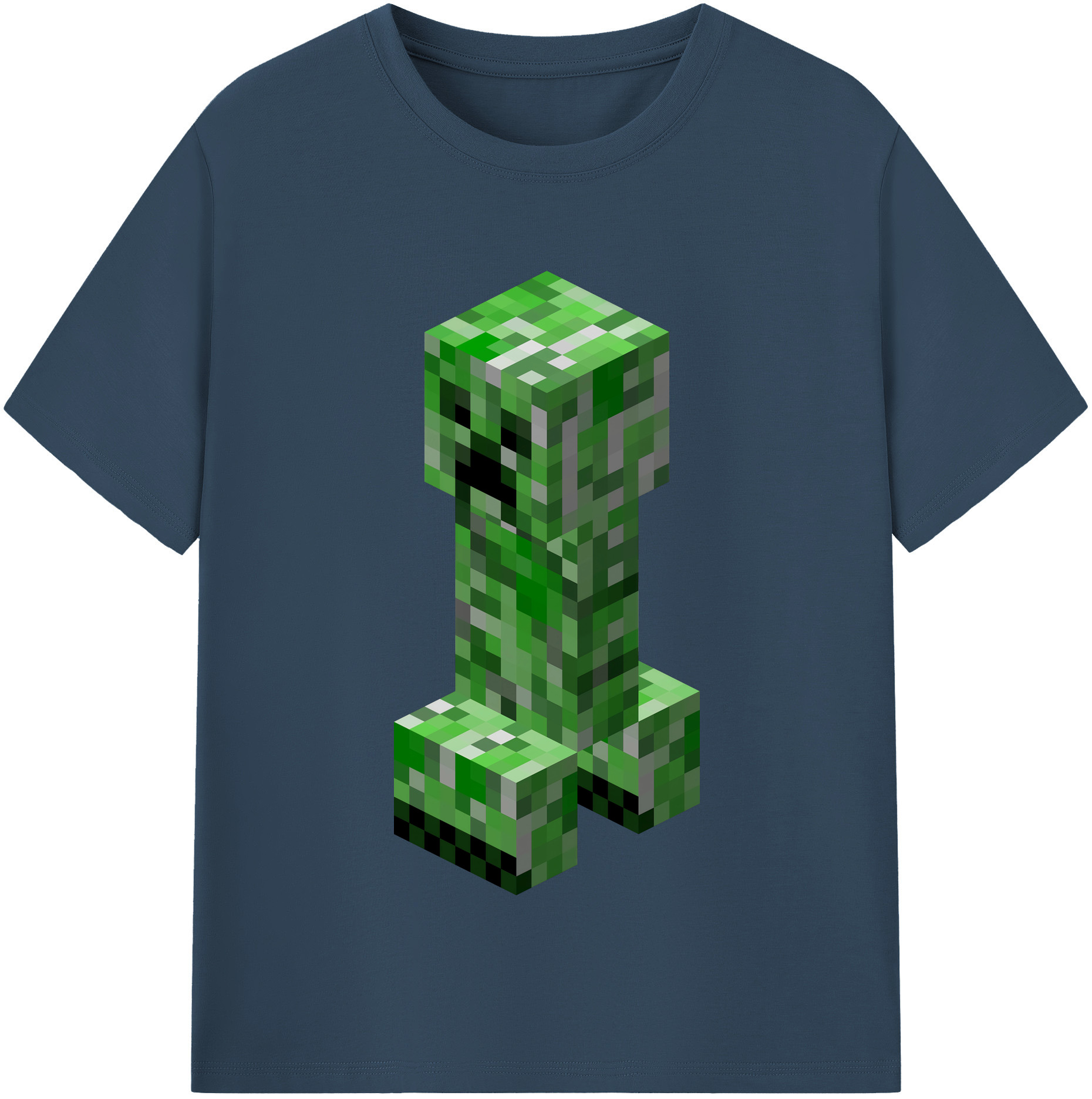 （画像用） マインクラフト ブロックの世界 Minecraft MC Block world レディースカジュアルプリントTシャツ（綿100％）