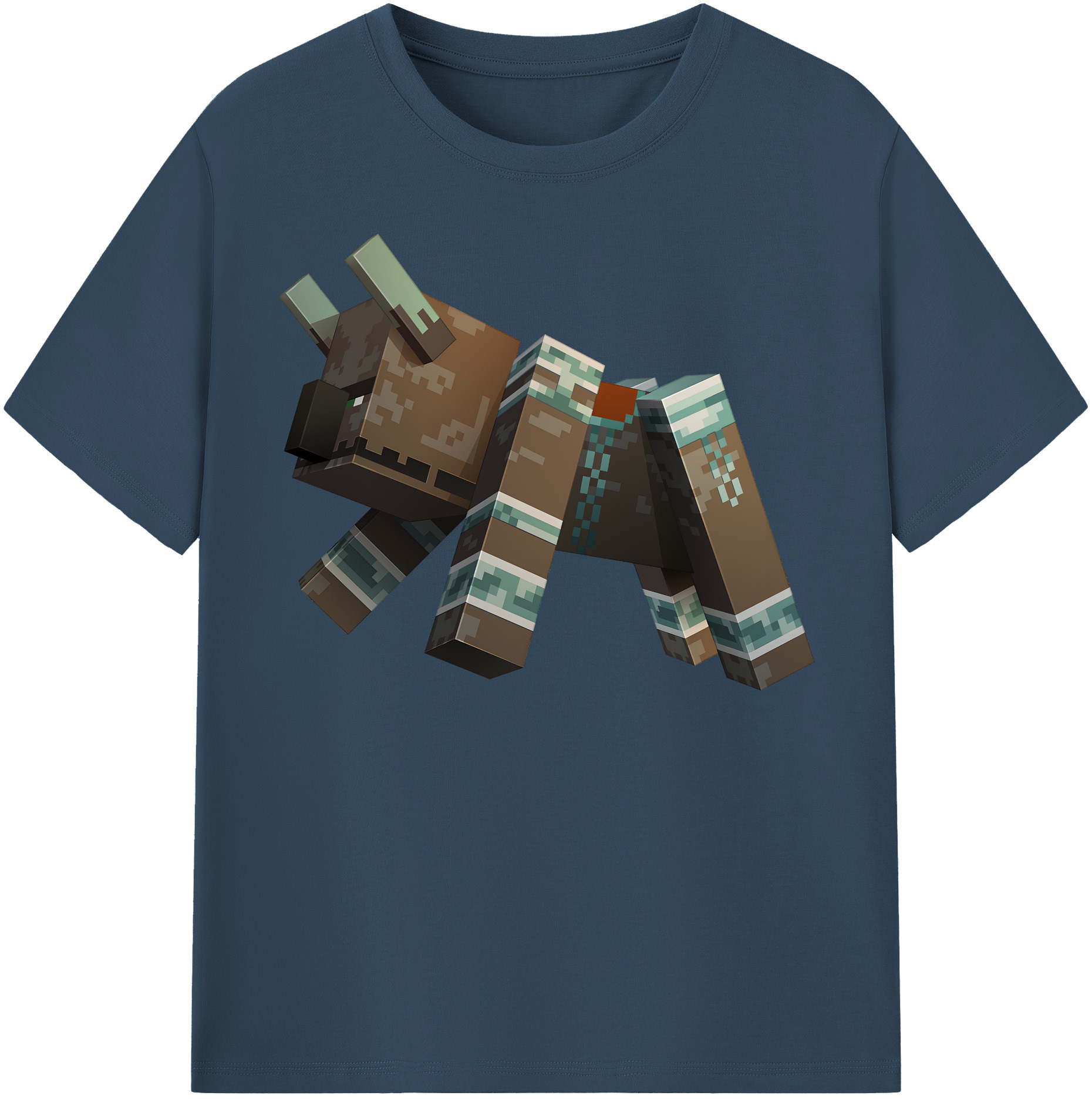 （画像用） マインクラフト ブロックの世界 Minecraft MC Block world レディースカジュアルプリントTシャツ（綿100％）