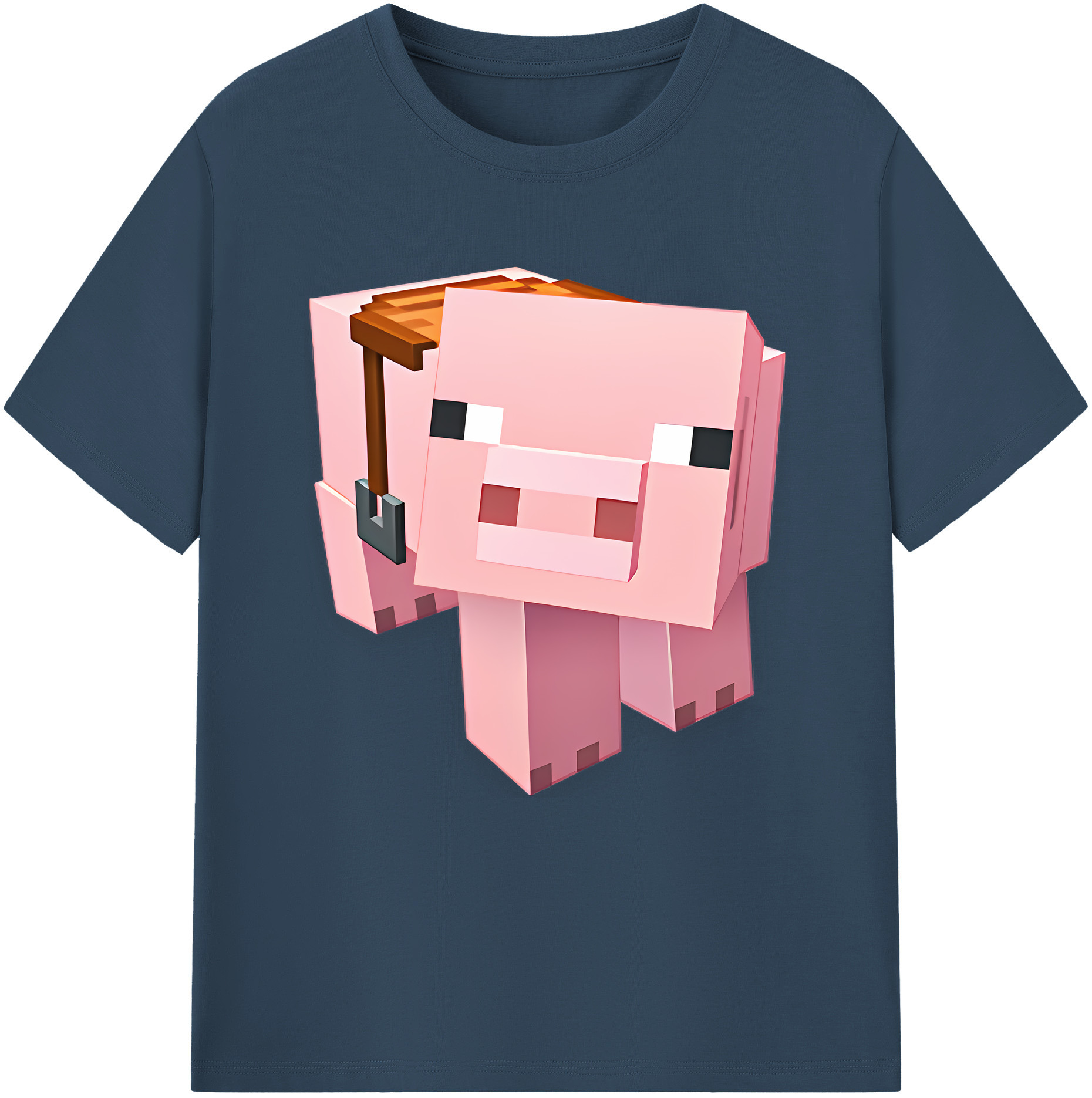 （画像用） マインクラフト ブロックの世界 Minecraft MC Block world レディースカジュアルプリントTシャツ（綿100％）