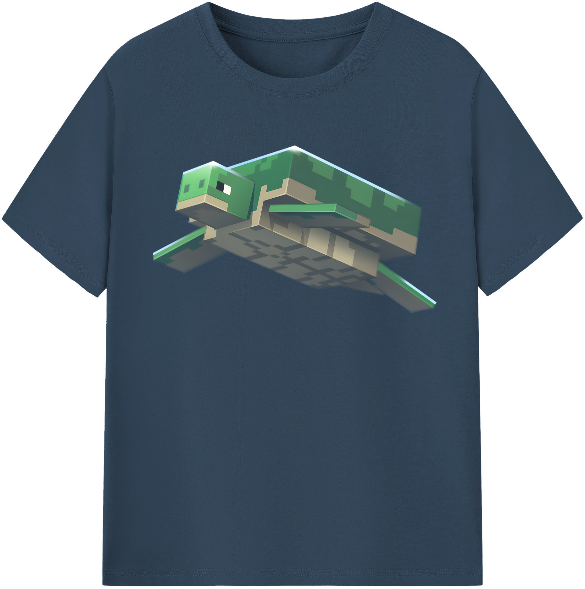 （画像用） マインクラフト ブロックの世界 Minecraft MC Block world レディースカジュアルプリントTシャツ（綿100％）