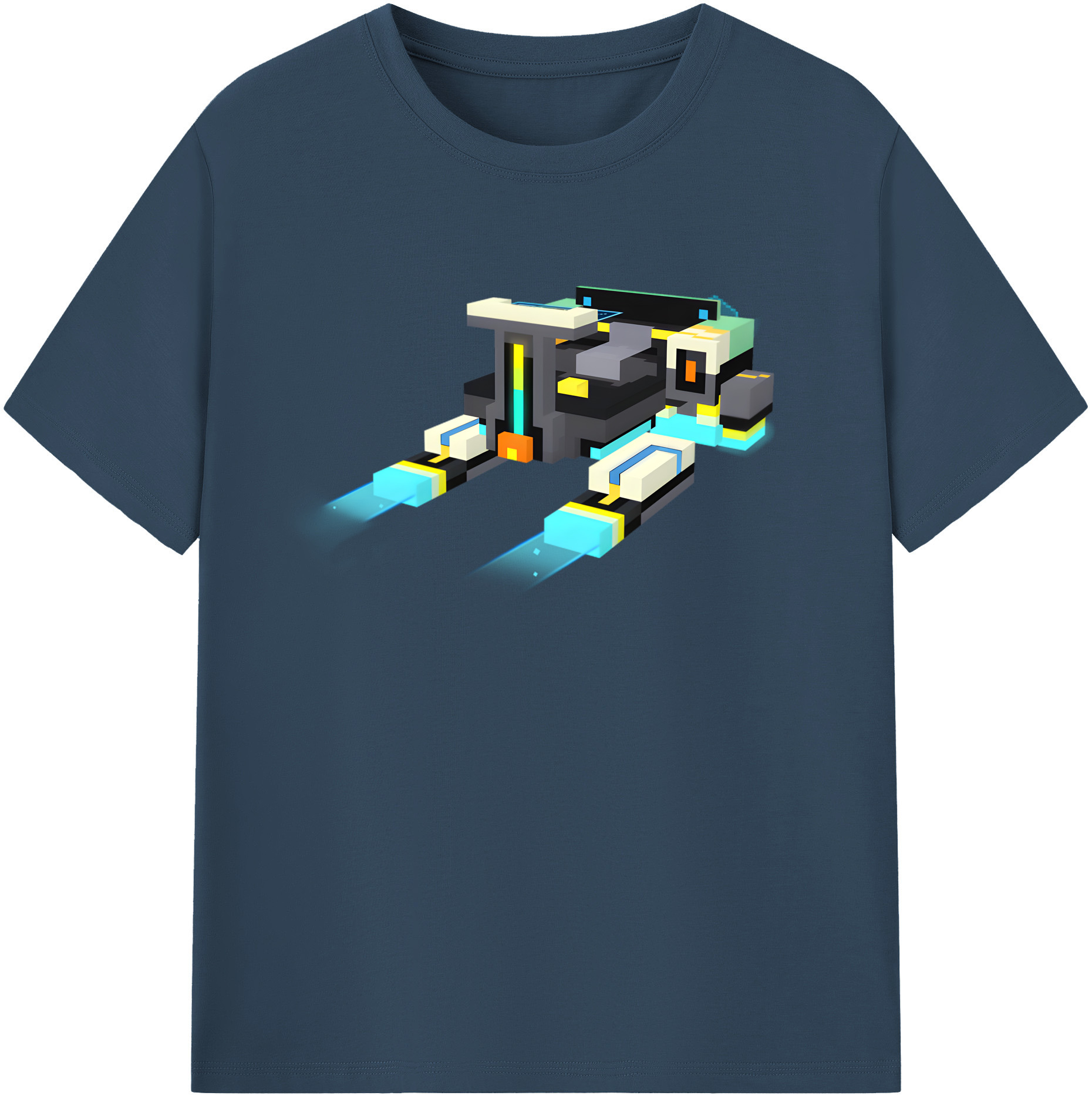 （画像用） マインクラフト ブロックの世界 Minecraft MC Block world レディースカジュアルプリントTシャツ（綿100％）