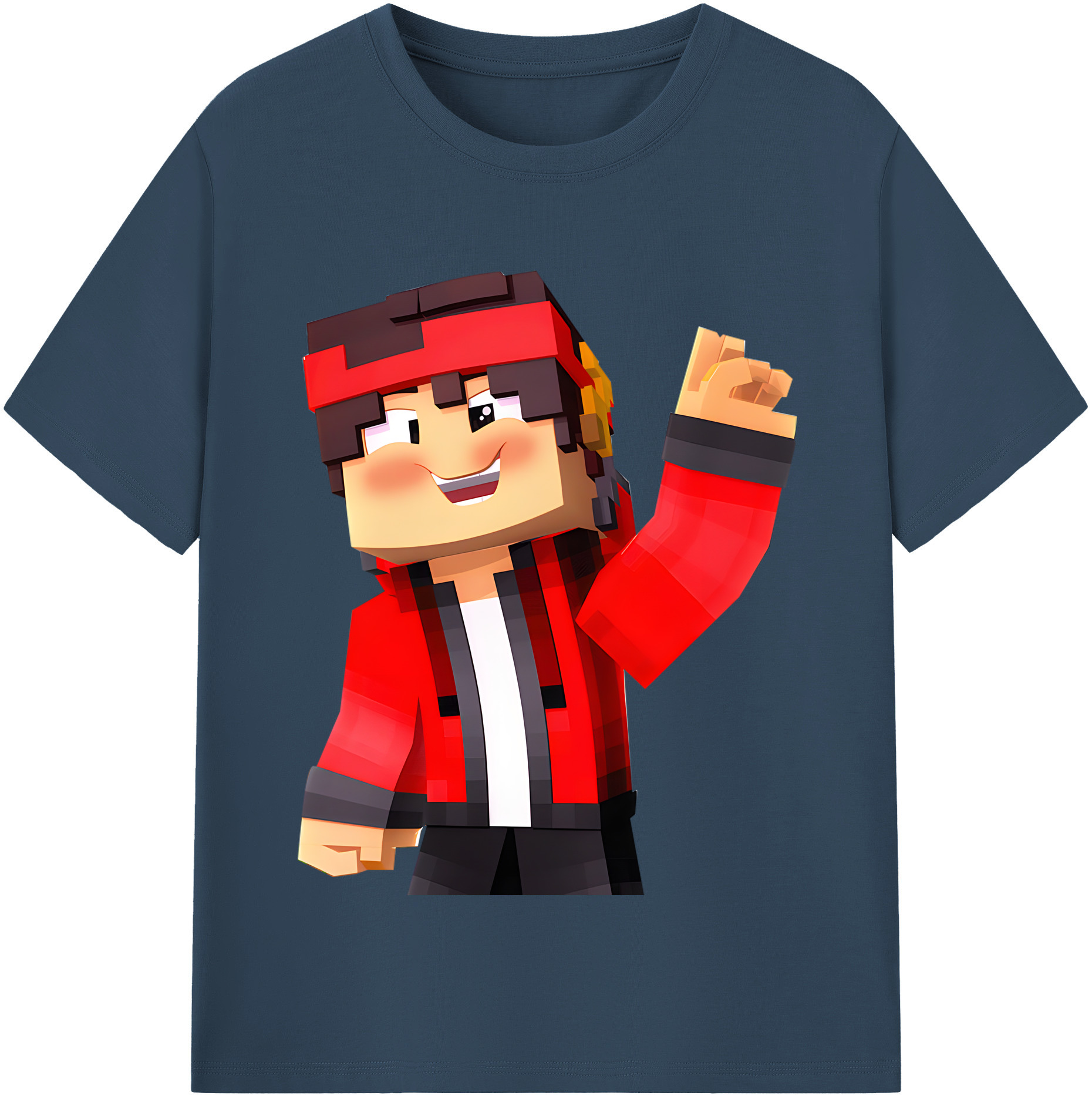 （画像用） マインクラフト ブロックの世界 Minecraft MC Block world レディースカジュアルプリントTシャツ（綿100％）