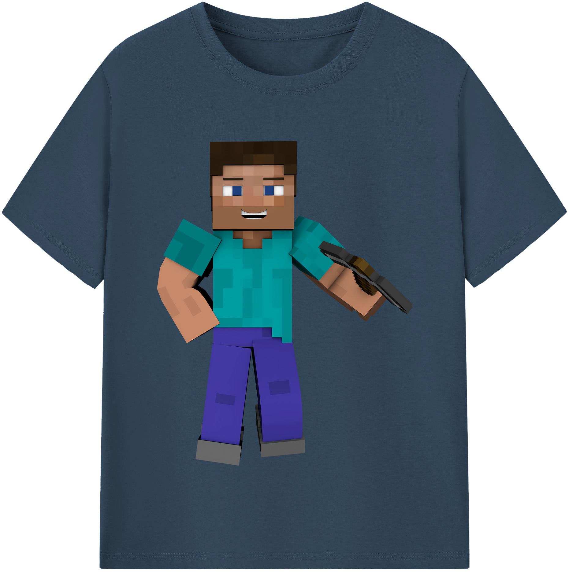 （画像用） マインクラフト ブロックの世界 Minecraft MC Block world レディースカジュアルプリントTシャツ（綿100％）