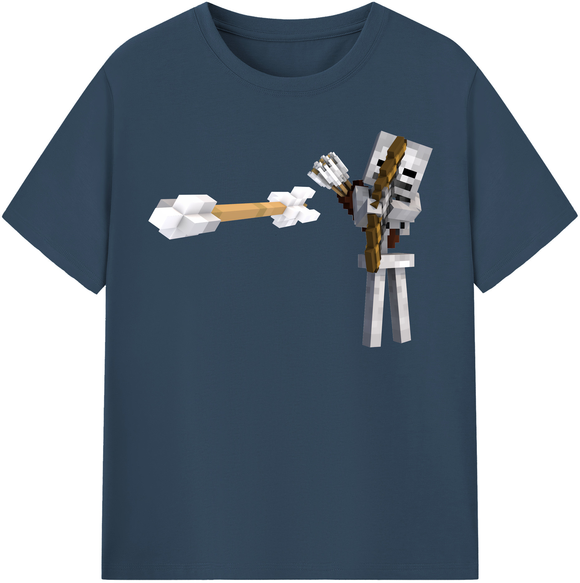 （画像用） マインクラフト ブロックの世界 Minecraft MC Block world レディースカジュアルプリントTシャツ（綿100％）
