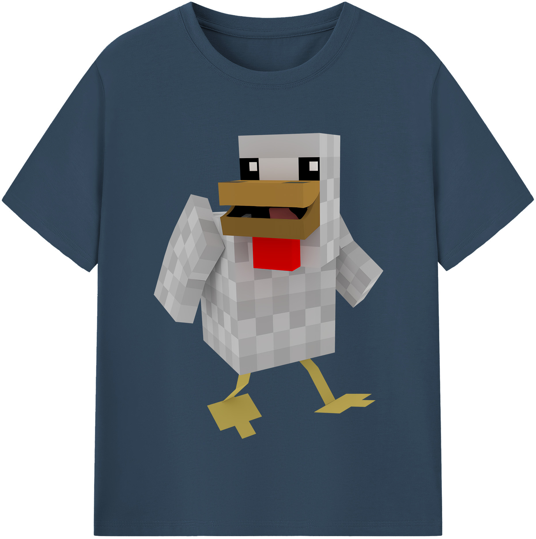（画像用） マインクラフト ブロックの世界 Minecraft MC Block world レディースカジュアルプリントTシャツ（綿100％）