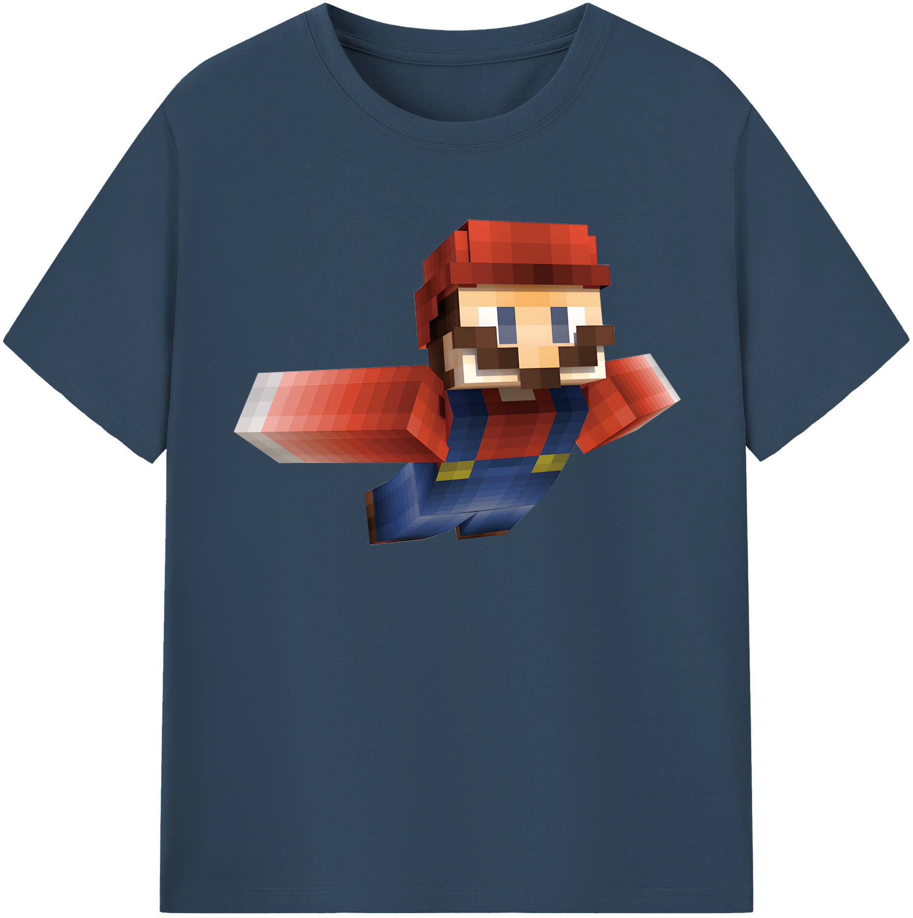 （画像用） マインクラフト ブロックの世界 Minecraft MC Block world レディースカジュアルプリントTシャツ（綿100％）