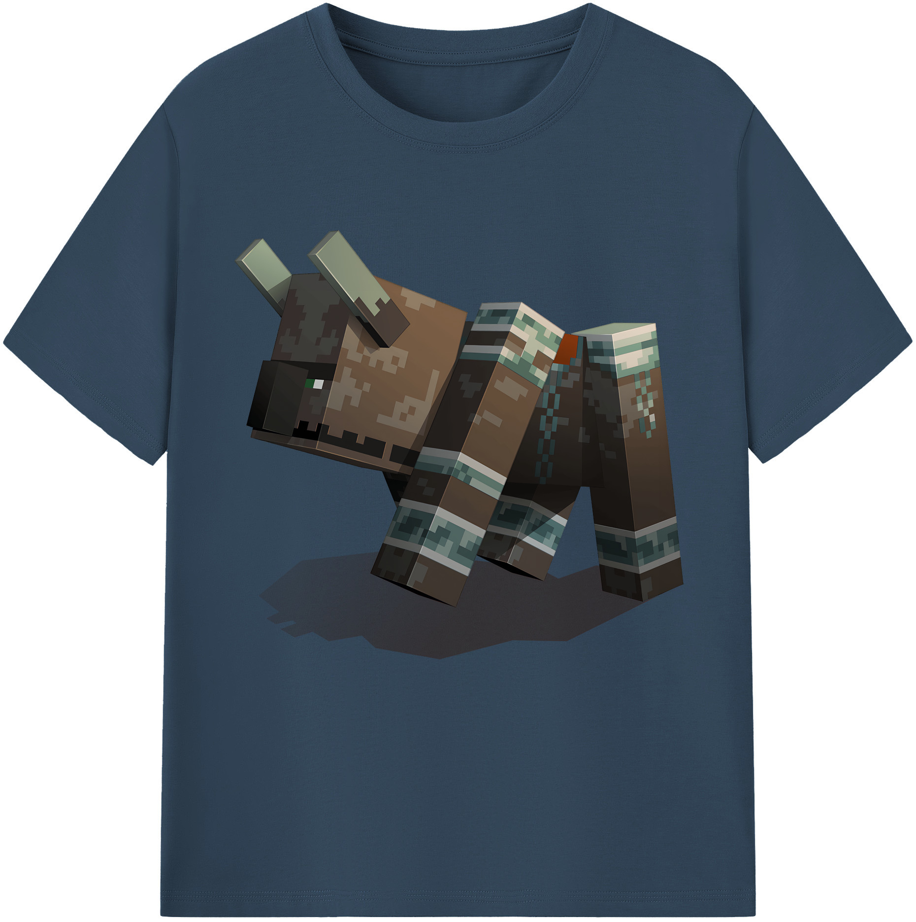 （画像用） マインクラフト ブロックの世界 Minecraft MC Block world レディースカジュアルプリントTシャツ（綿100％）