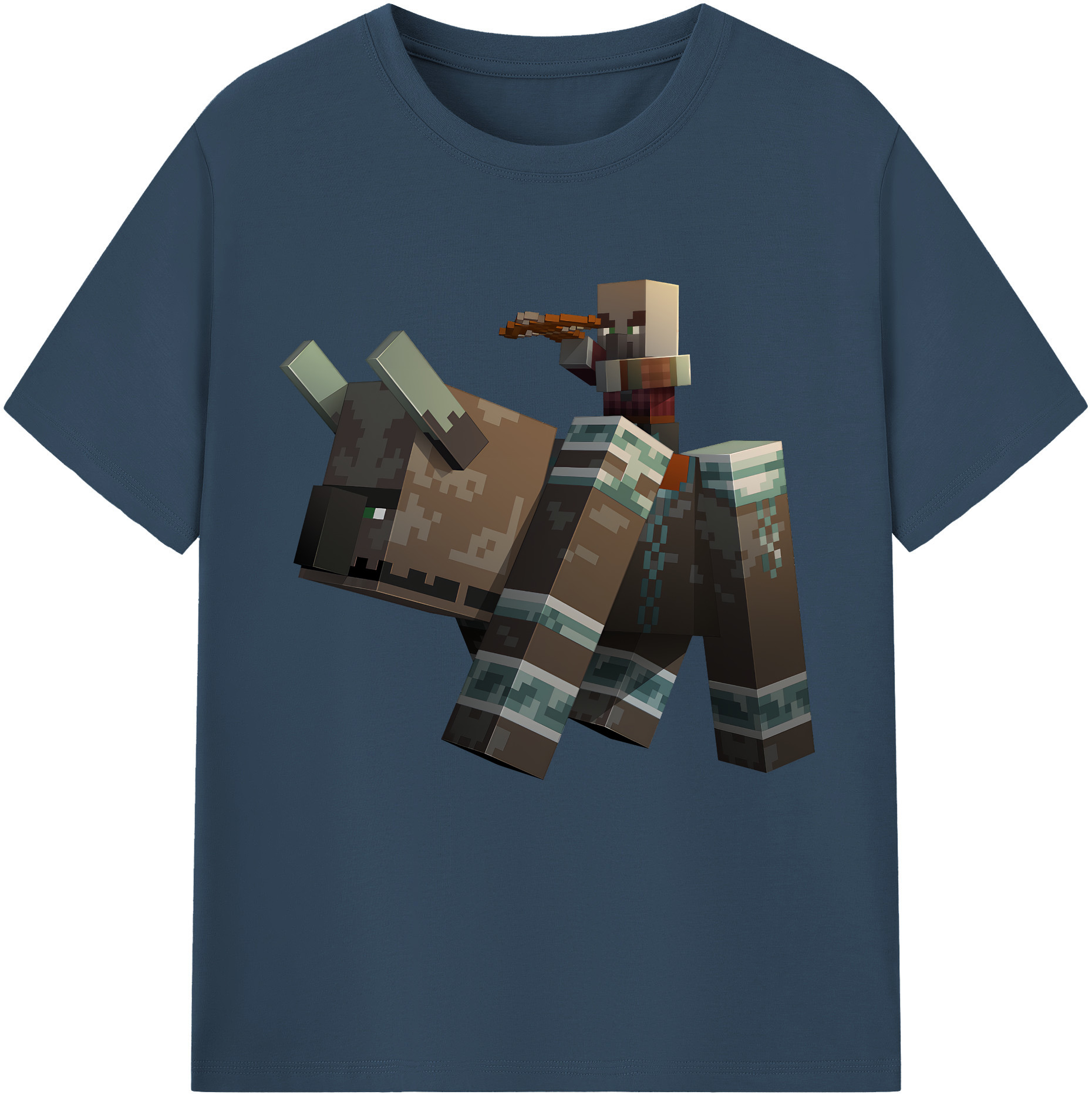 （画像用） マインクラフト ブロックの世界 Minecraft MC Block world レディースカジュアルプリントTシャツ（綿100％）