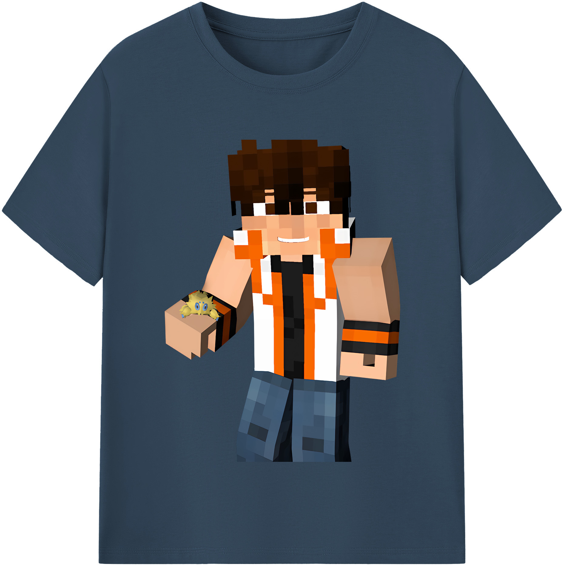 （画像用） マインクラフト ブロックの世界 Minecraft MC Block world レディースカジュアルプリントTシャツ（綿100％）