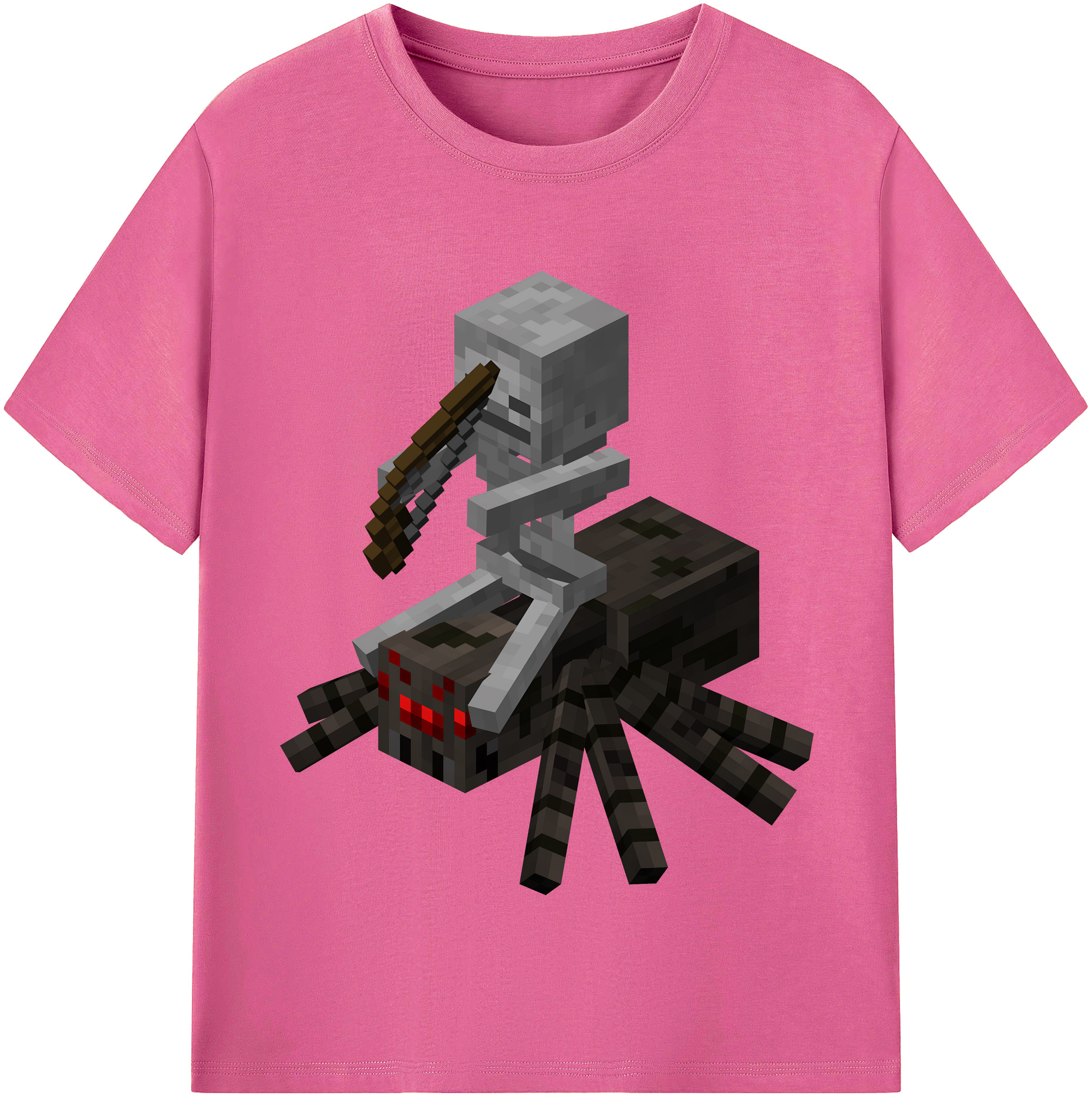 （画像用） マインクラフト ブロックの世界 Minecraft MC Block world レディースカジュアルプリントTシャツ（綿100％）