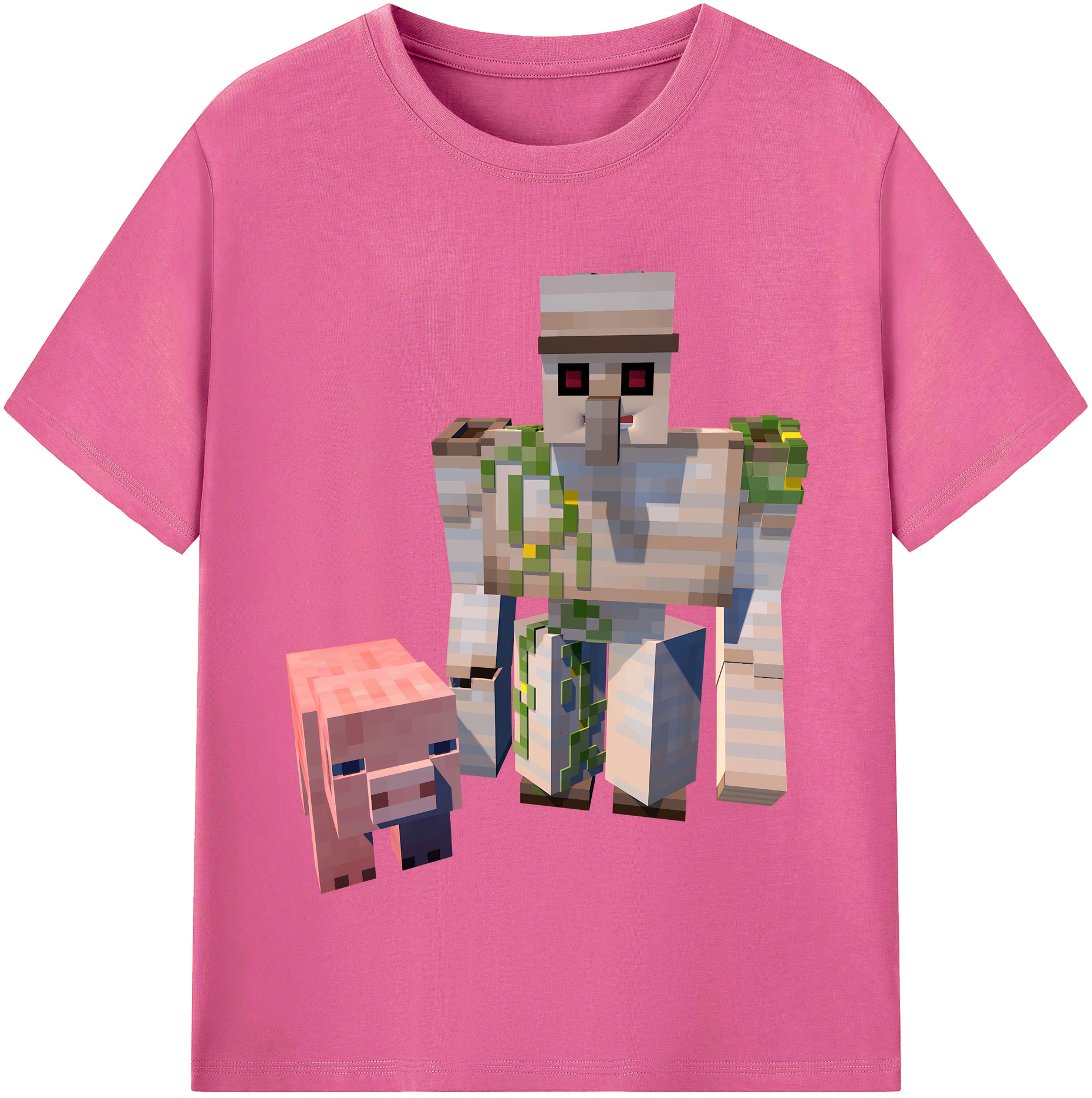 （画像用） マインクラフト ブロックの世界 Minecraft MC Block world レディースカジュアルプリントTシャツ（綿100％）