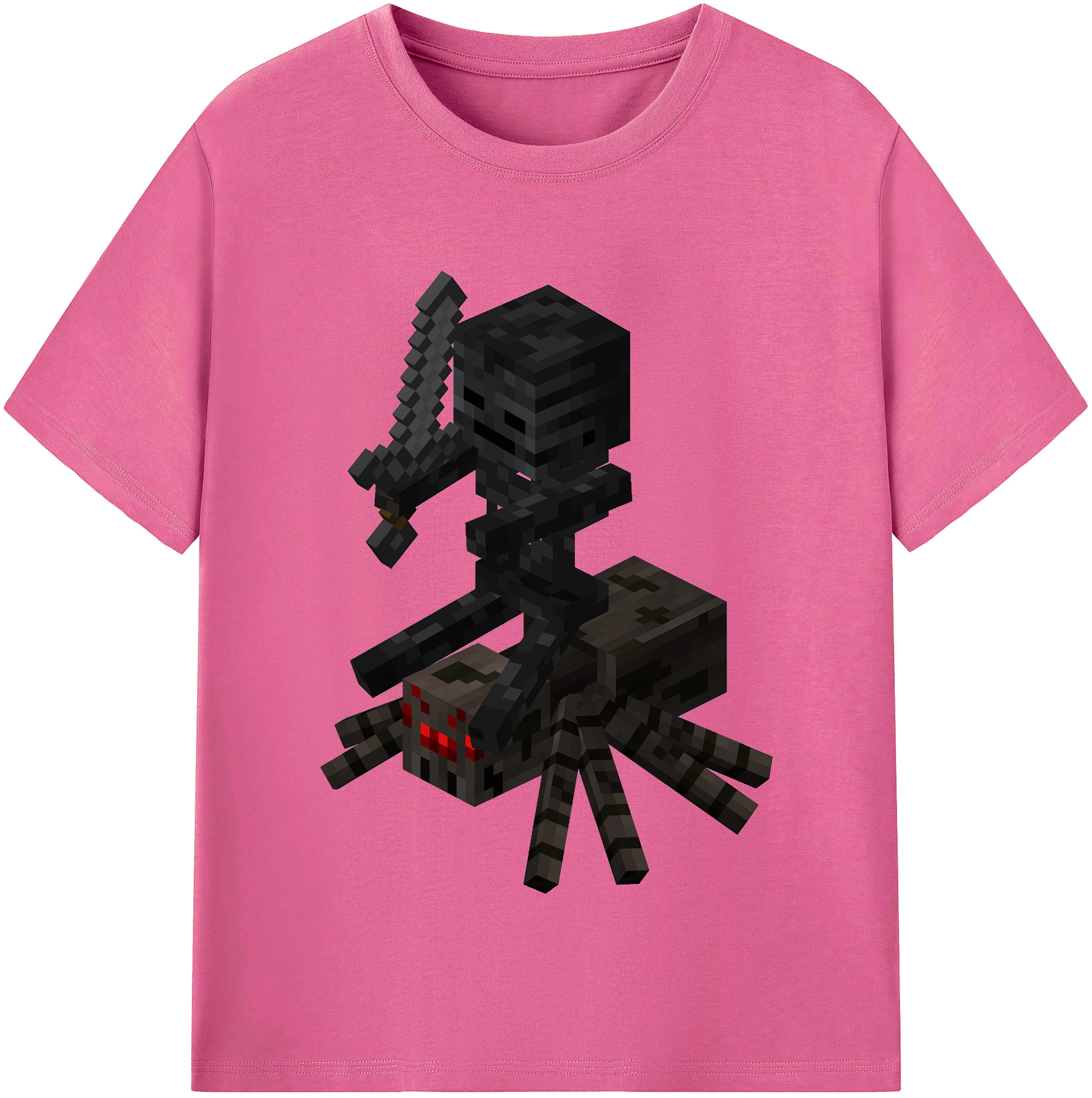 （画像用） マインクラフト ブロックの世界 Minecraft MC Block world レディースカジュアルプリントTシャツ（綿100％）