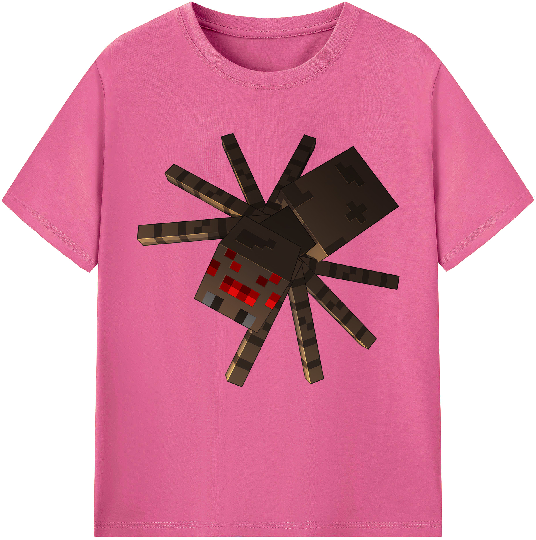 （画像用） マインクラフト ブロックの世界 Minecraft MC Block world レディースカジュアルプリントTシャツ（綿100％）