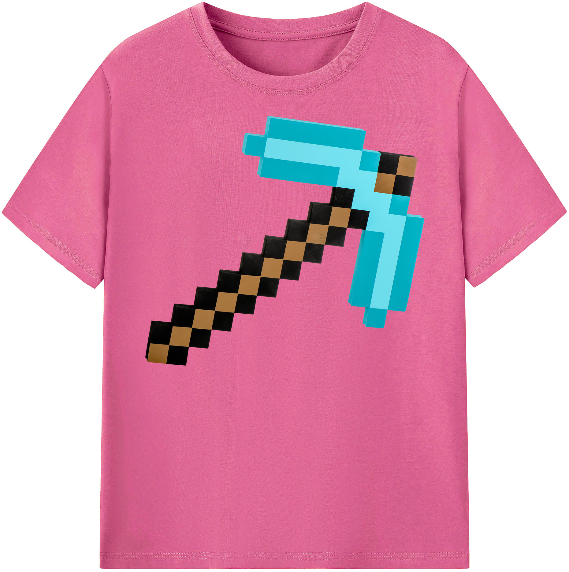 （画像用） マインクラフト ブロックの世界 Minecraft MC Block world レディースカジュアルプリントTシャツ（綿100％）